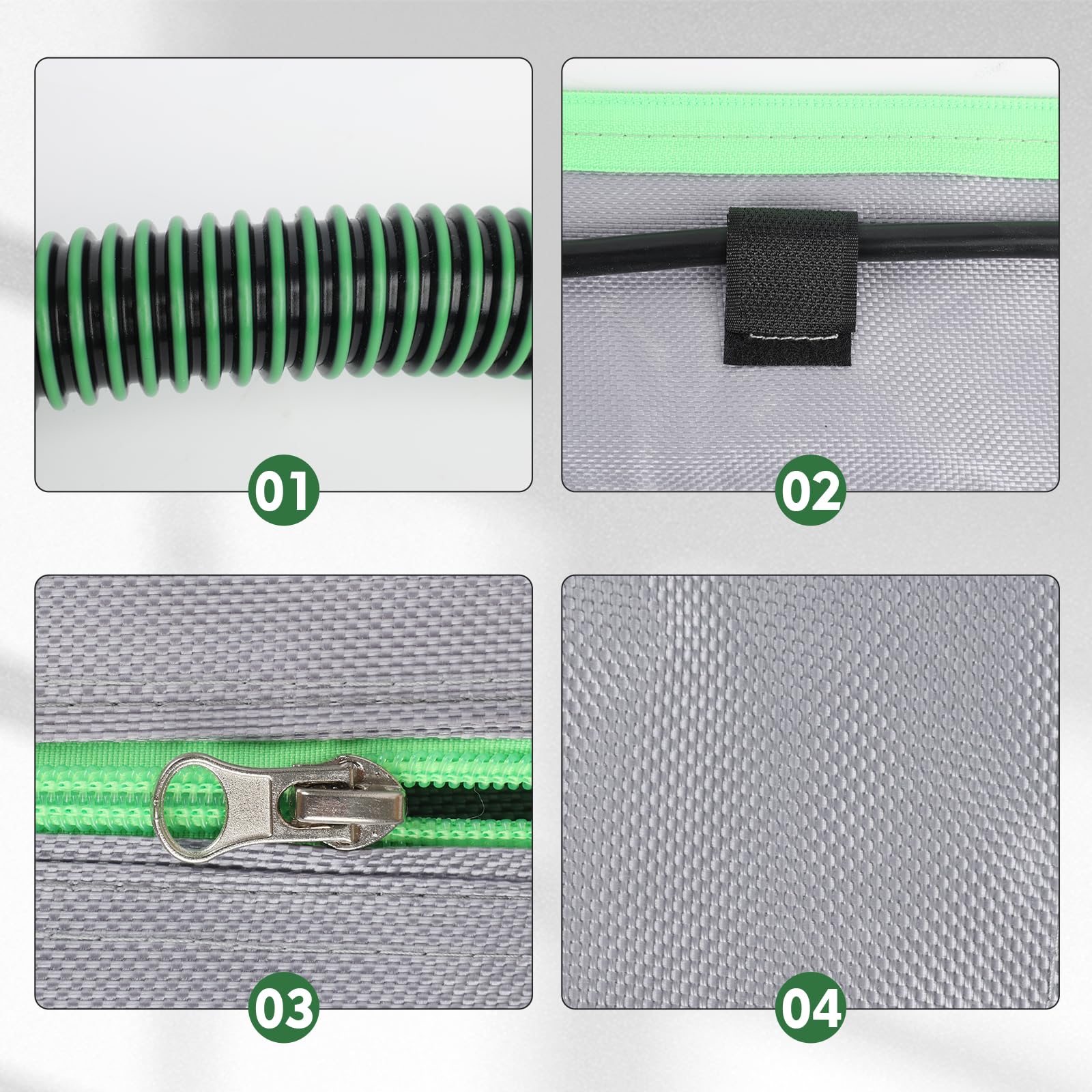 Manguera de Aspiración de Polvo de 5 m con Funda Protectora Compatible con Festool CT 26/36/48, CT 15/25, CT MINI y CT MIDI desde 2019, Manguera EVA D27 (Ø35 mm) con Funda Protectora para Lijadoras