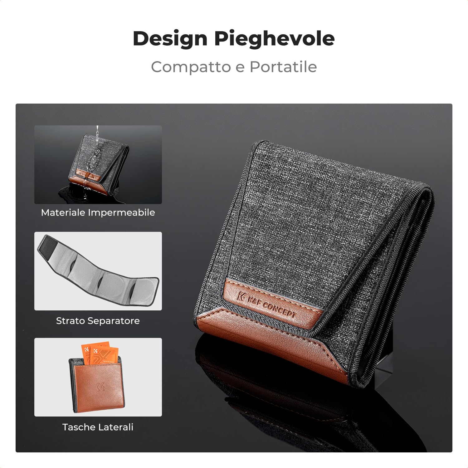 K&F CONCEPT Nano-Klear 62mm Kit Filtri di Protezione UV + CPL +ND4 | Filtro di Protezione UV + Polarizzatore Circolare CPL + ND 4 + 1 Sacchetto Di Filtro Con 3pcs Panni di Pulizia - FS302