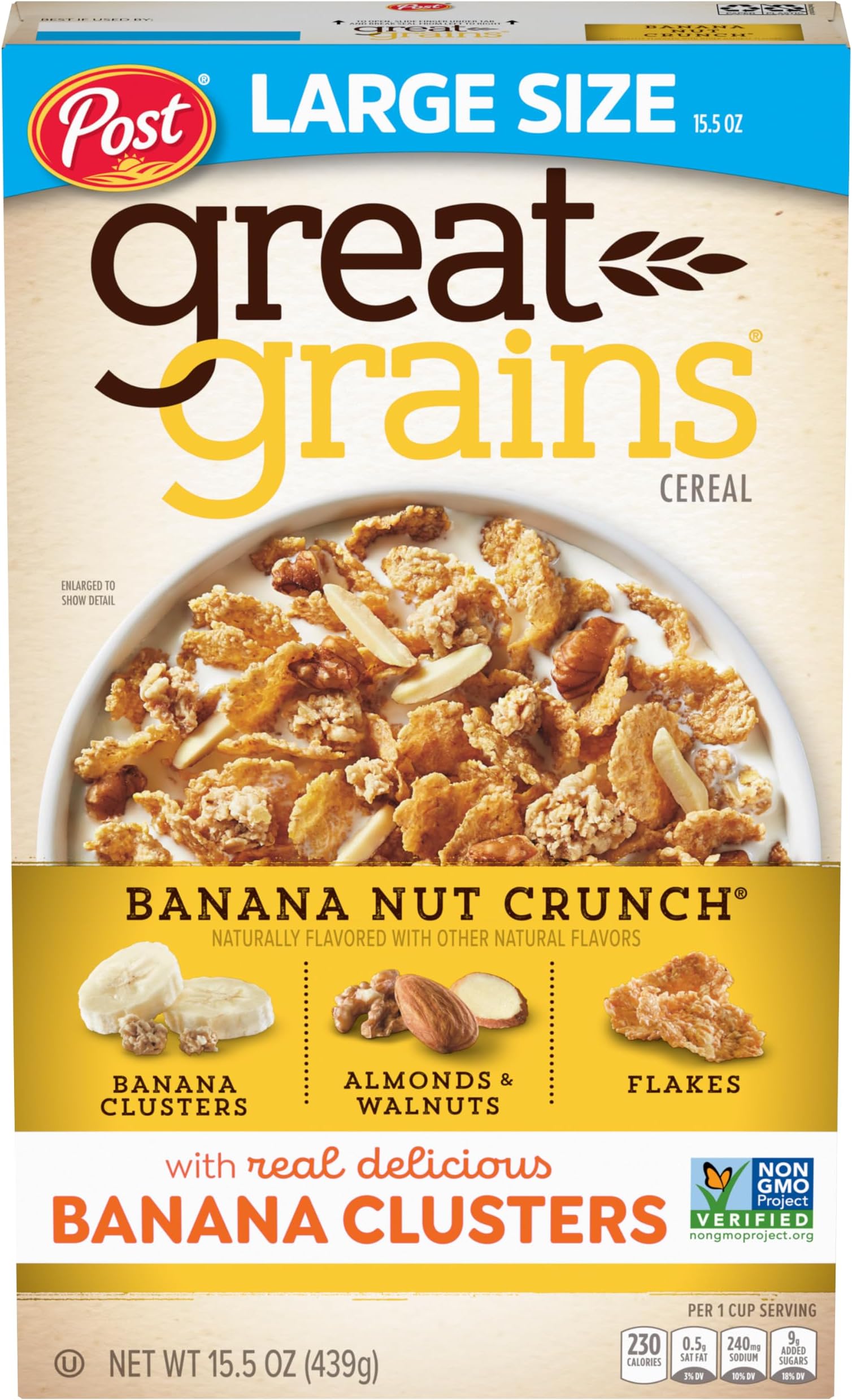Great Grains Post Banana Nut Crunch Cereal 439 g