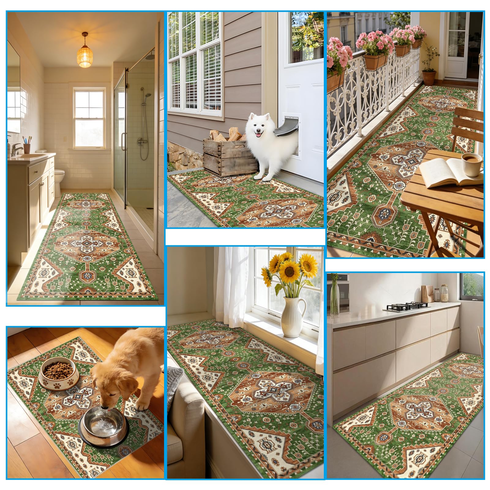 Tapis de Couloir Long, Tapis pour Cuisine Devant évier 40 x 400 cm