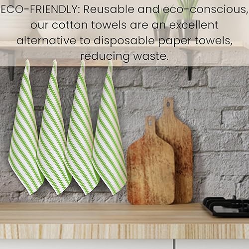 Miniatura 7 de Paquete de 6 toallas de cocina de alta calidad, 100% algodón, 16 x 26 pulgadas, absorbentes, de secado rápido, toallas de mano de cocina, paños de