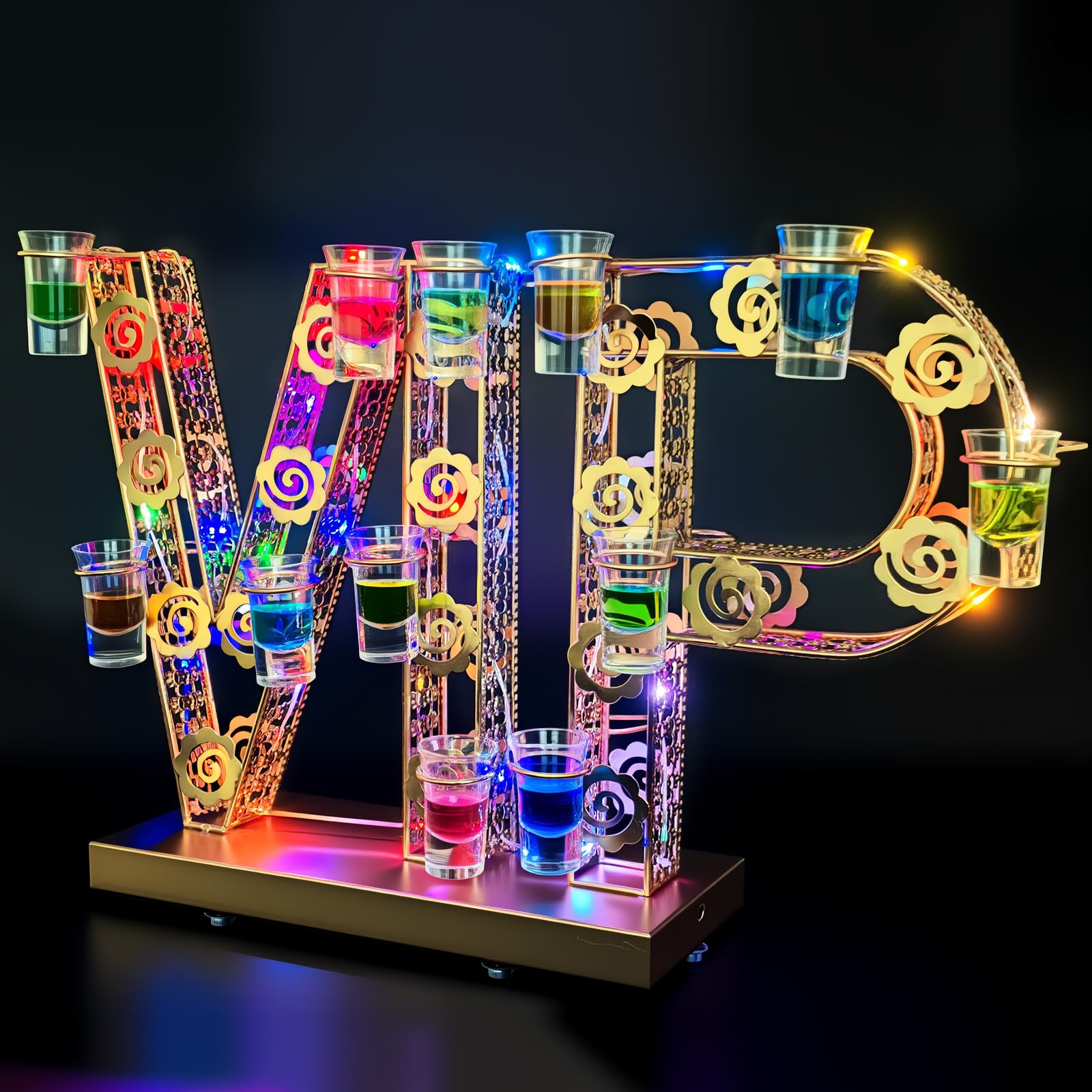 Amazon｜テキーラ観覧車 LED酒ボトルの表示棚 24カップ VIP型 ワイン