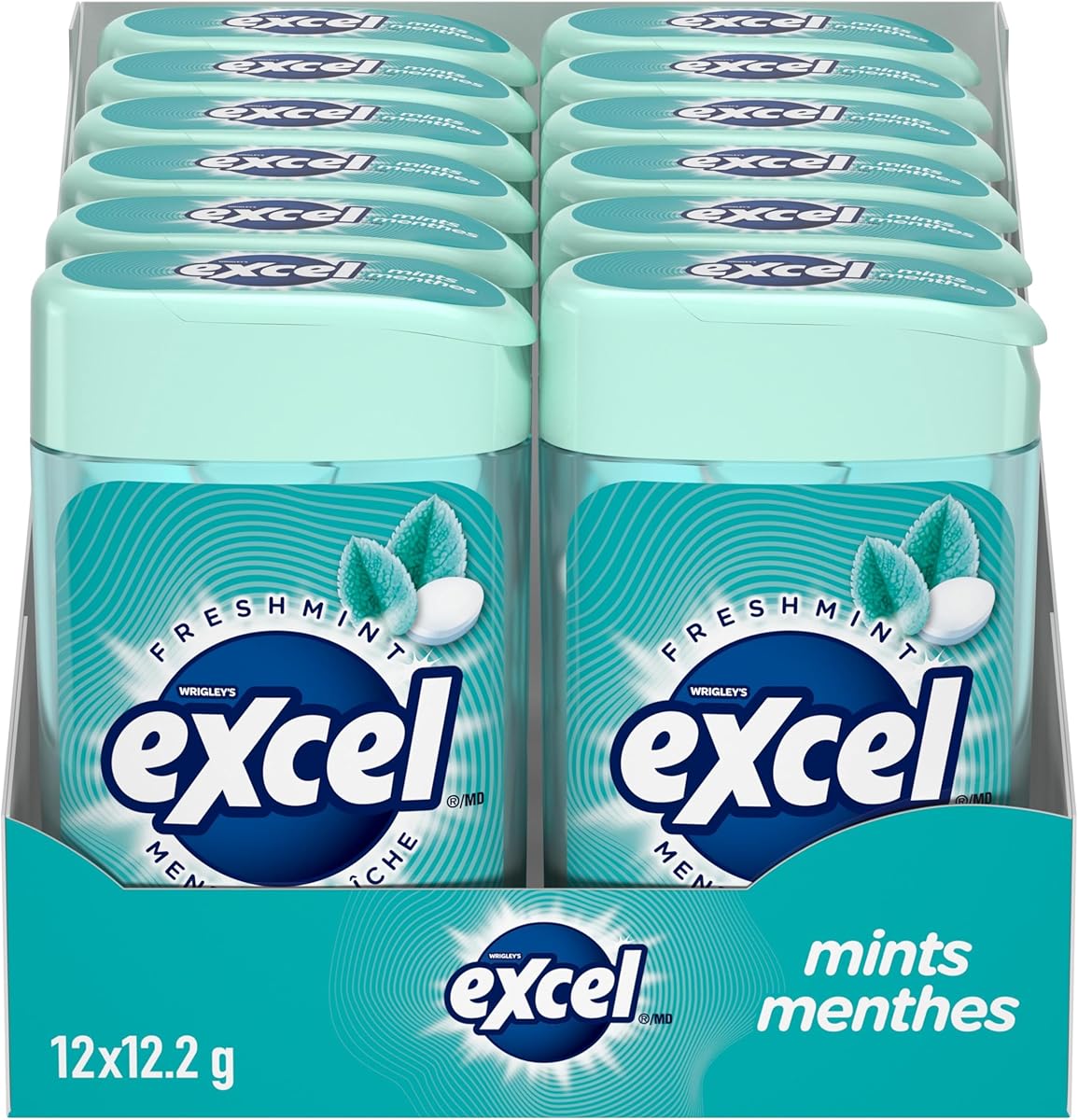 EXCEL, Fresh Mint Flavoured Mints, 12.2g, 12 Count
