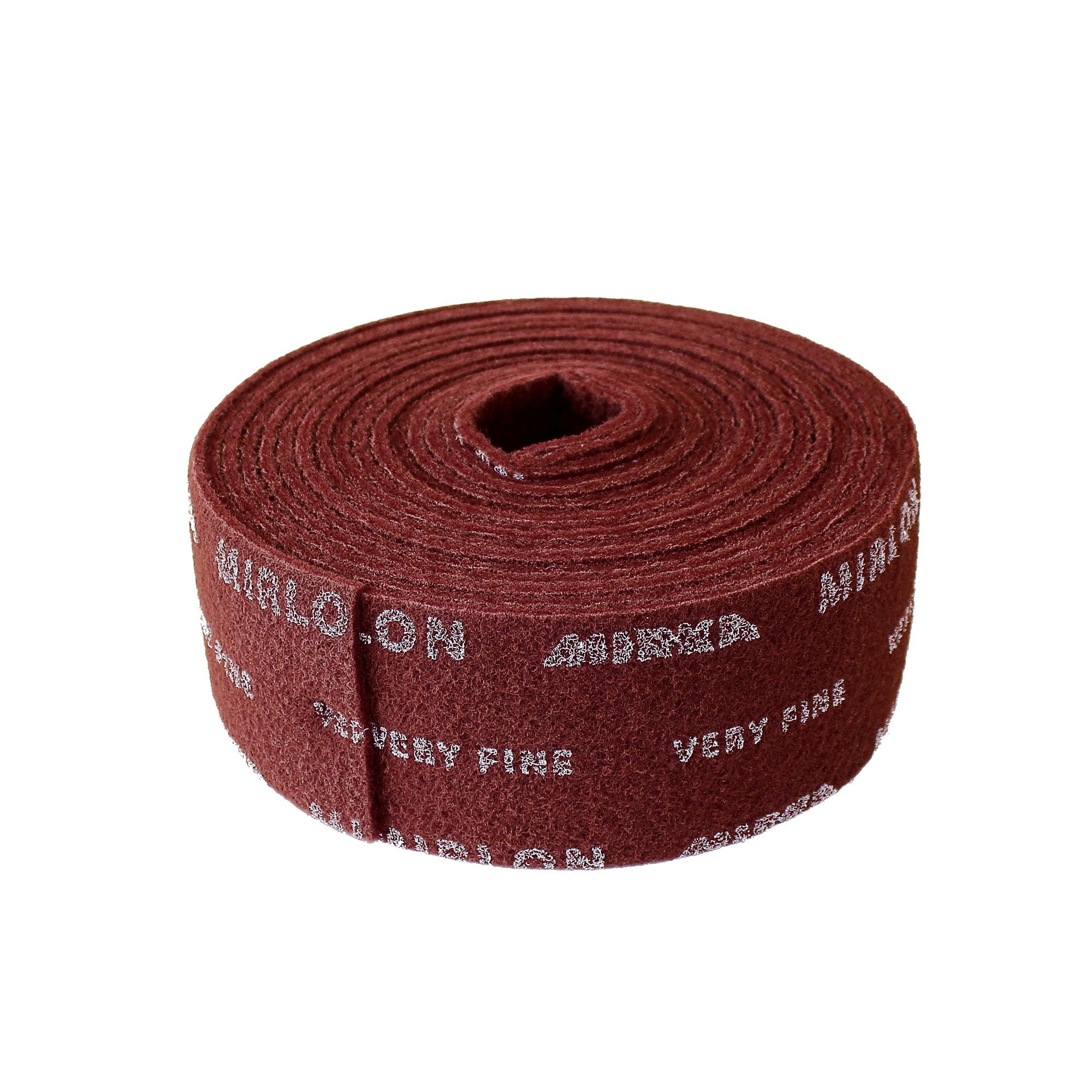 Mirka 805BY001373R Mirlon Fibre Cloth - 115mm x 10m - 360 Grit - Grain: Aluminium Oxide - Bonding: Resin - Backing: Non-Woven - Coating: Three-Dimensional - Maroon - Pack contains 1 piece
