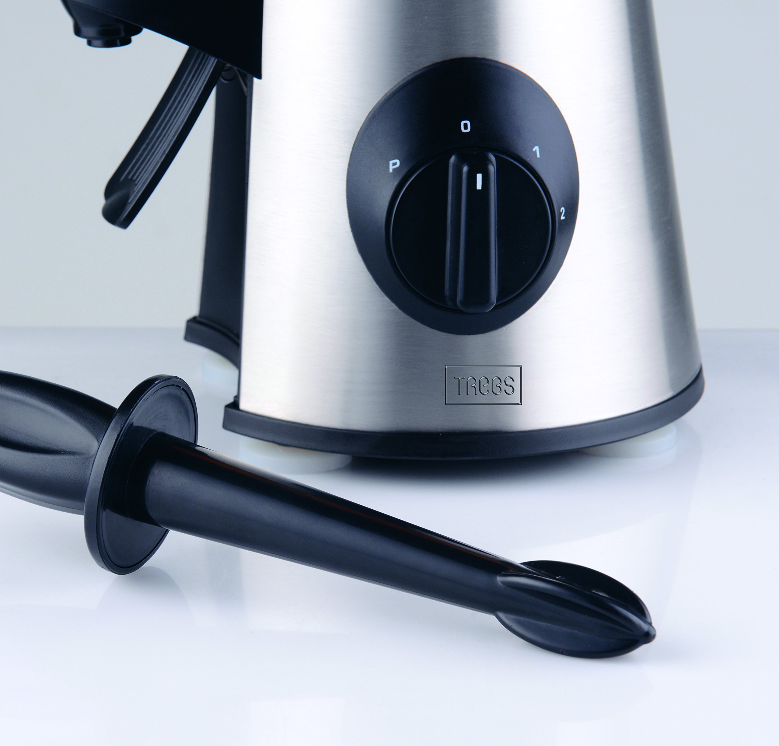 Blender Trebs 1,7 L, 500 W - Acier Inoxydable, Avec Bec Verseur Et Tige Mélangeuse - 3 Vitesses, Facile à Nettoyer