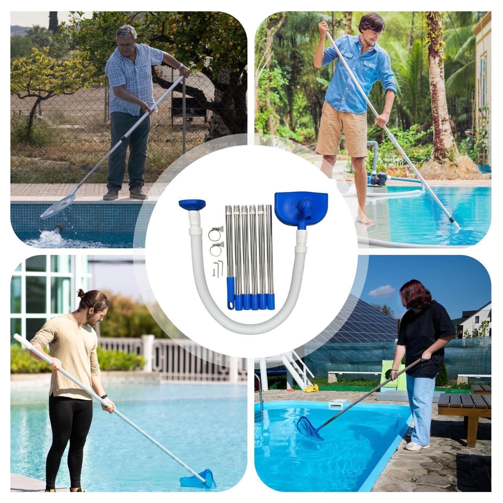 Aspiradora de piscina, herramienta de succión manual ajustable con manguera