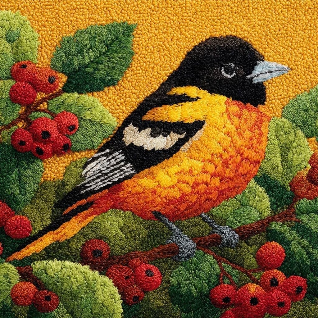 Henypt Latch Hook Kits-F Diy Latch Hook Kits Cushions Pillow, Fruits And Birds