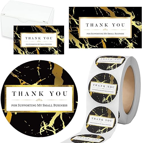 Calcomanías de agradecimiento y tarjetas de agradecimiento para pequeñas empresas Calcomanías de agradecimiento por apoyar a mi pequeña empresa y