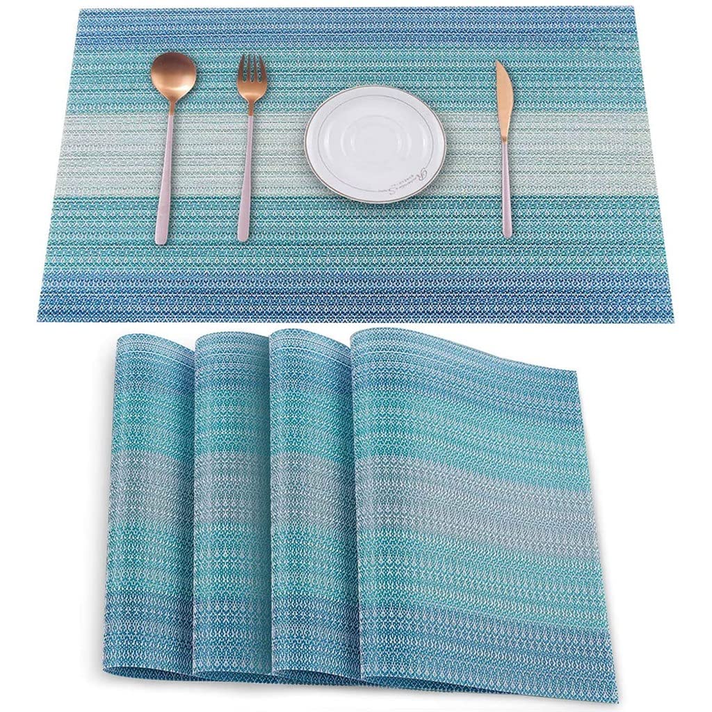 IANSHFKN Table Mat PVC Heat-Resistant Cross-Woven Placemat Suitable For Dining Picnic Outdoor