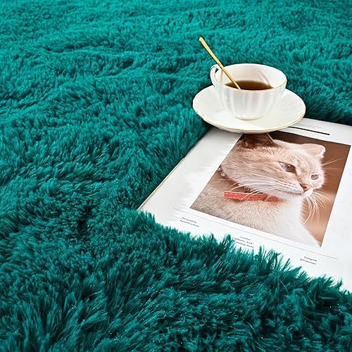 Miniatura 3 de HOMORE Alfombra mullida de lujo para área, moderna, para dormitorio, sala de estar, alfombra súper suave y cómoda, lindas alfombras para niños,