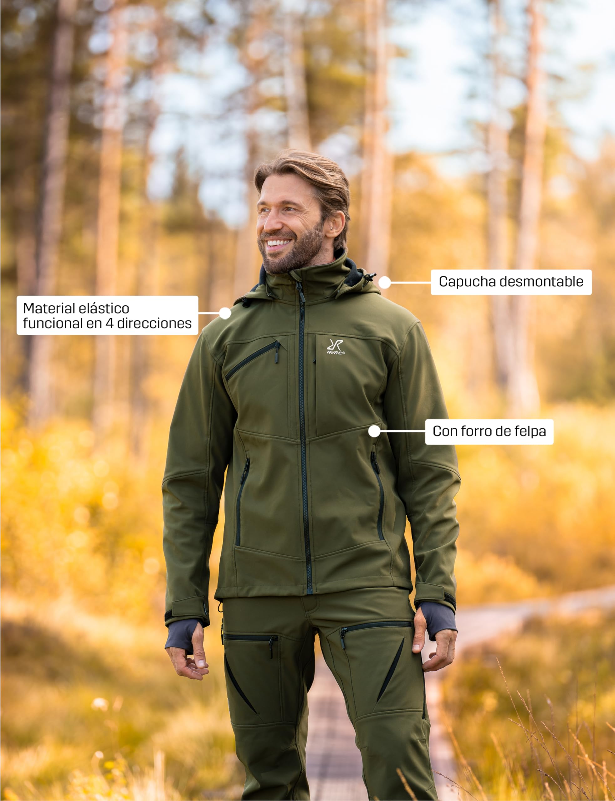 RevolutionRace Hiball Softshell Jacket para Hombre, Chaqueta de Exterior para Senderismo