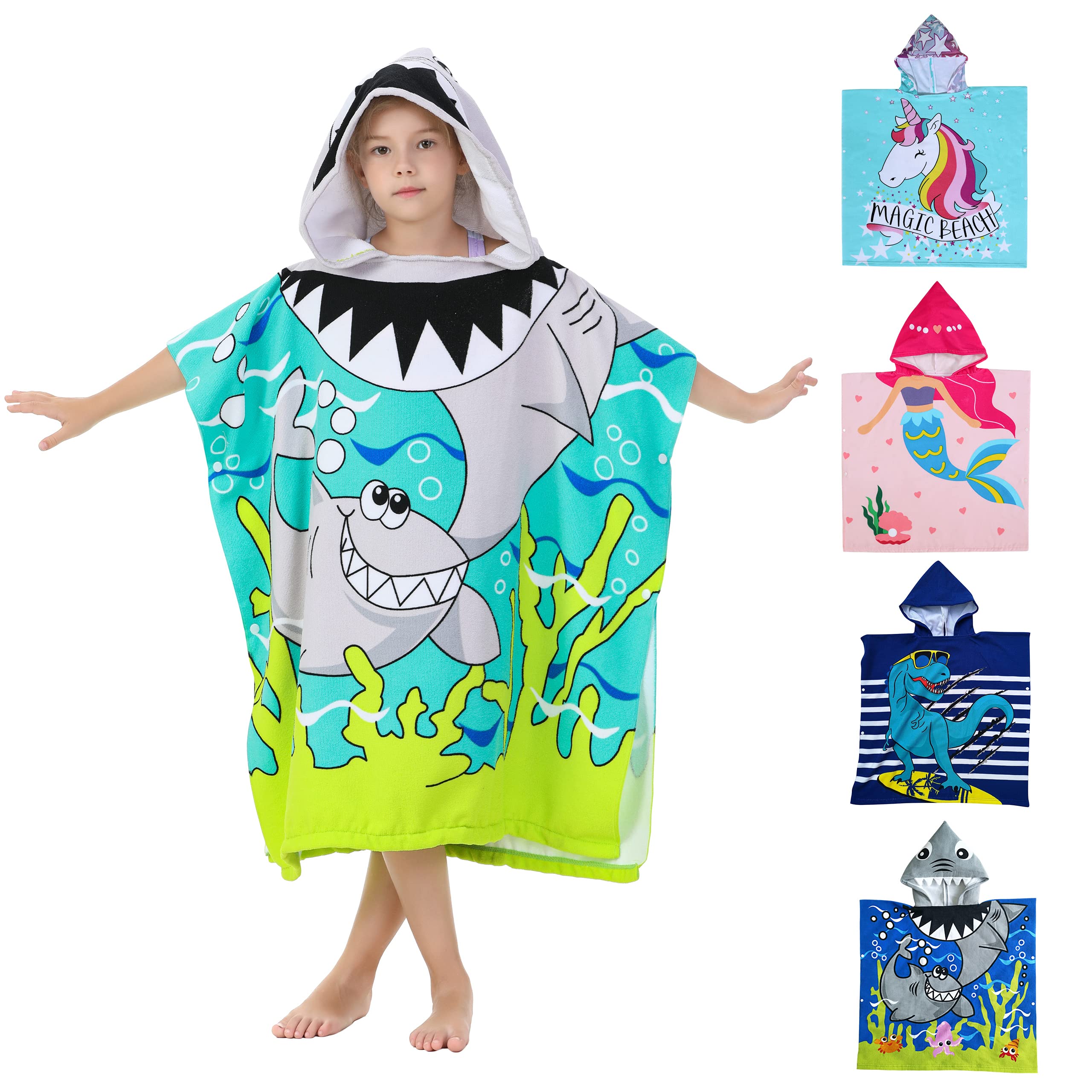 Buy Athaelay Soft Microfiber Swim Coverups for 3 to 10 Years Old Kids