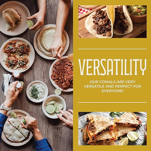 Miniatura 6 de CONCORD Juego de utensilios de cocina de acero inoxidable de 3 piezas de 22 pulgadas. Comales Discada Set