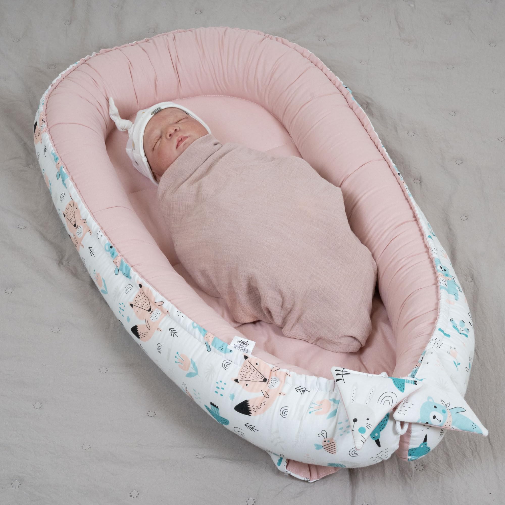 Totsy Baby Reducteur De Lit Bébé 90x50 Nid D'ange Pour Nouveau-nu00e9 90x50 Cm - Cocon En Coton Gaufre Etoiles Cododo Bebe