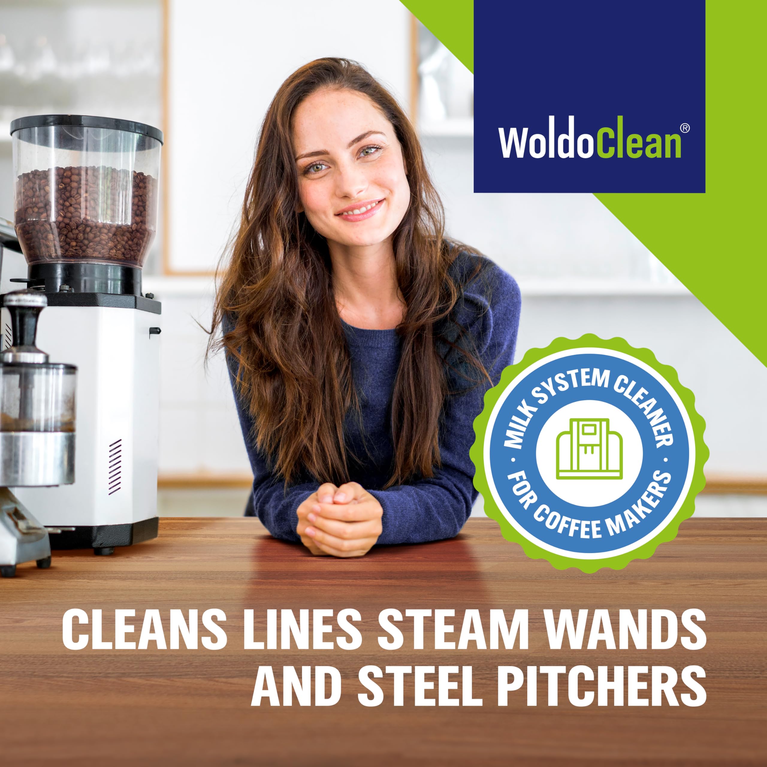 WoldoClean Nettoyant Système Lait pour Machine à Café 5L - Concentré Spécial, Élimine Graisses & Protéines de Lait, Universellement Compatible