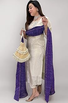 Women's Silk Blend Straight Embroidered Kurta with Pant & Dupatta