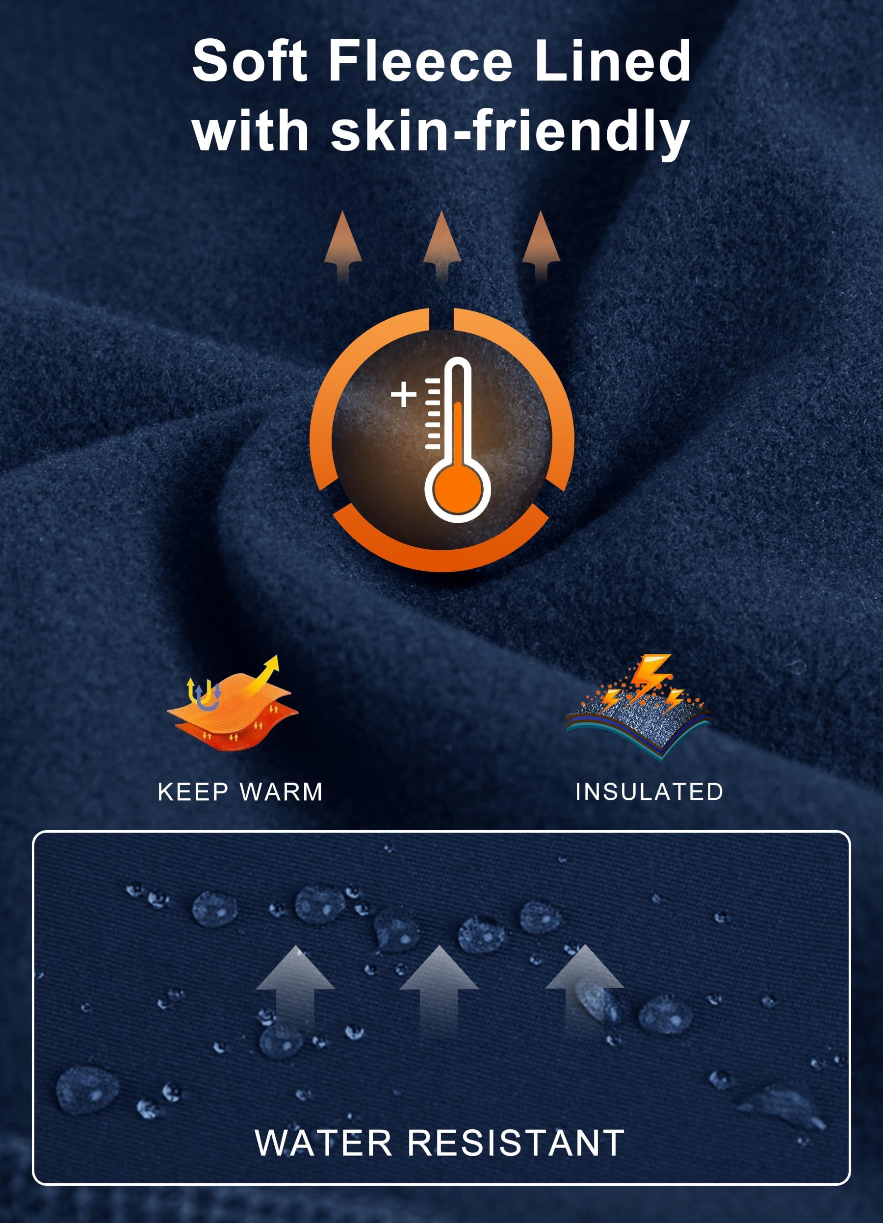 Libin Leggings Termici da Donna con Flared Pantaloni Invernali in Pile Vita Alta Impermeabili da Yoga Trekking con tasch