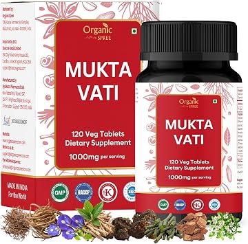 ORGANIC SPREE Mukta Vati 120 Tablets - Supports Heart Health & Blood Pressure Balance* - Ayurvedic Blend - 60 Days Supply - GMP, HACCP Certified