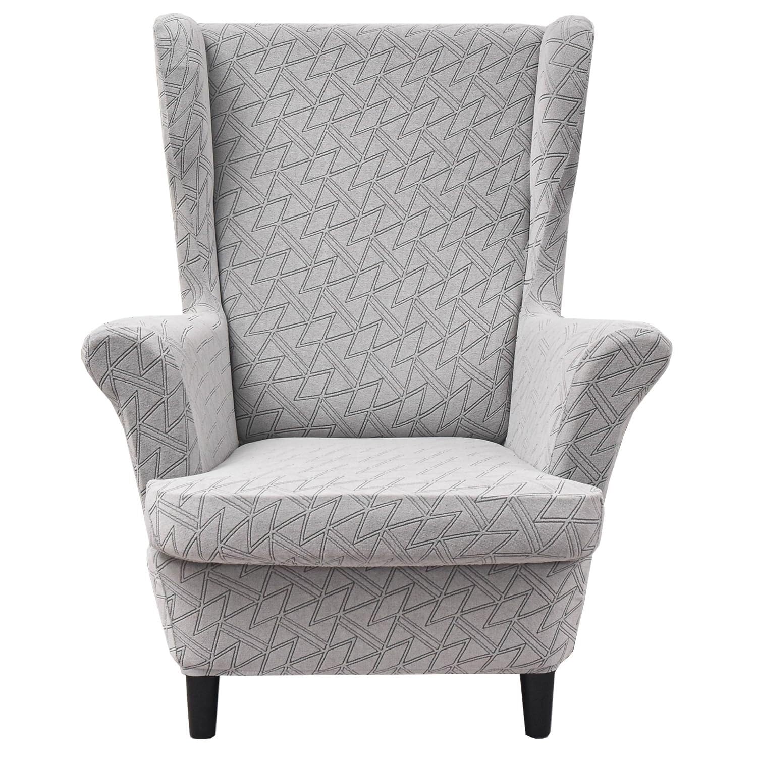 BEIWOSHA Wingback Chair Slipcovers 2 Piece,Stretch Spandex Wing Chair