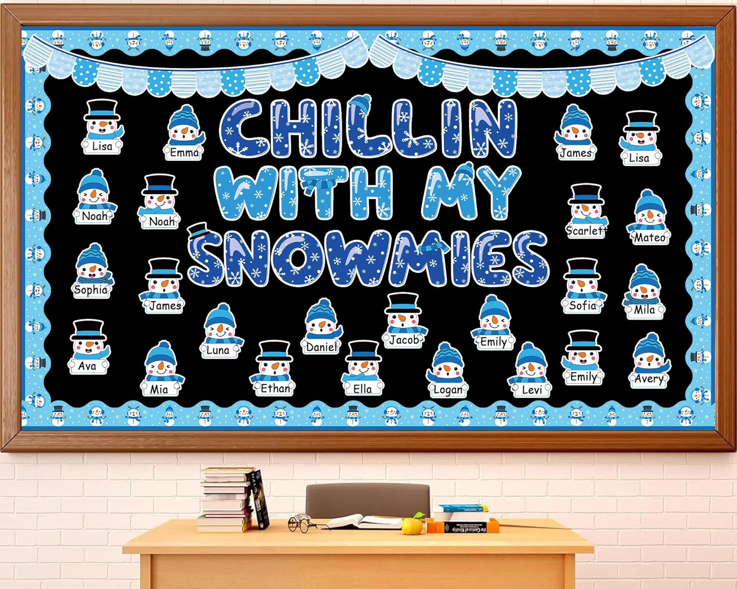 gisgfim Winter Bulletin Board Decorations Set Winter