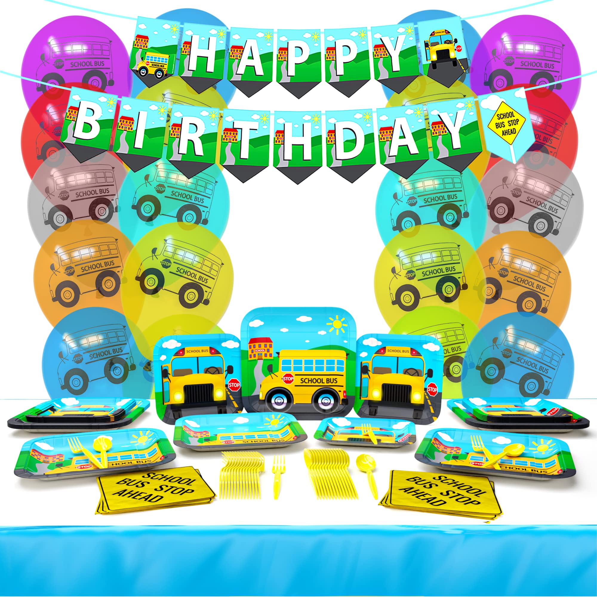 Buy School Bus Deluxe Party Packs (127 Pieces for 16 Guests) School