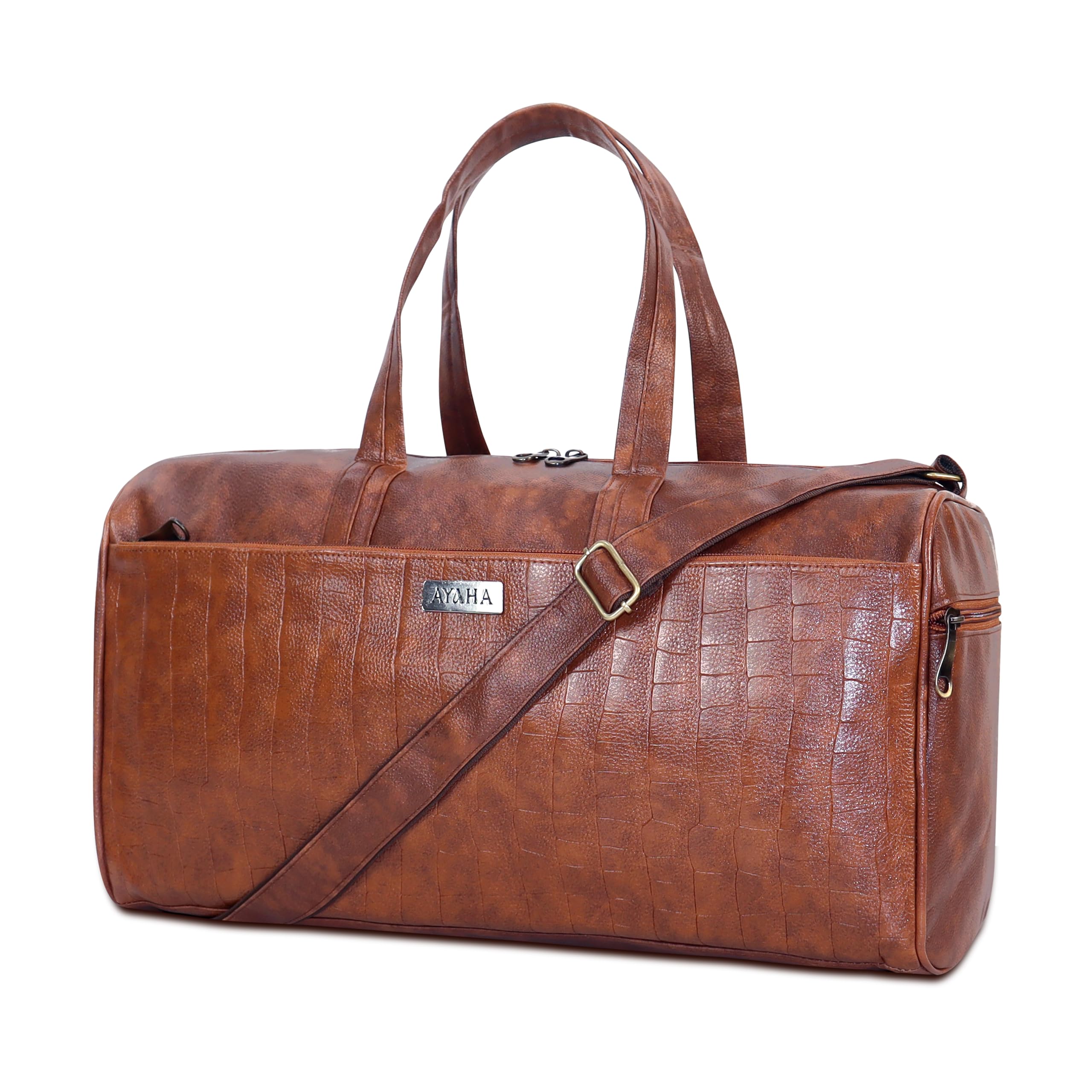 Duffle Bag for Travelling Stylish & Spacious Gym Men Women Multipurpose Leatherette Weekender Bag Cabin with Detachable Shoulder Strap Boys Girls Designer Sling Easy to Clean Durable Vegan Bag-image-47