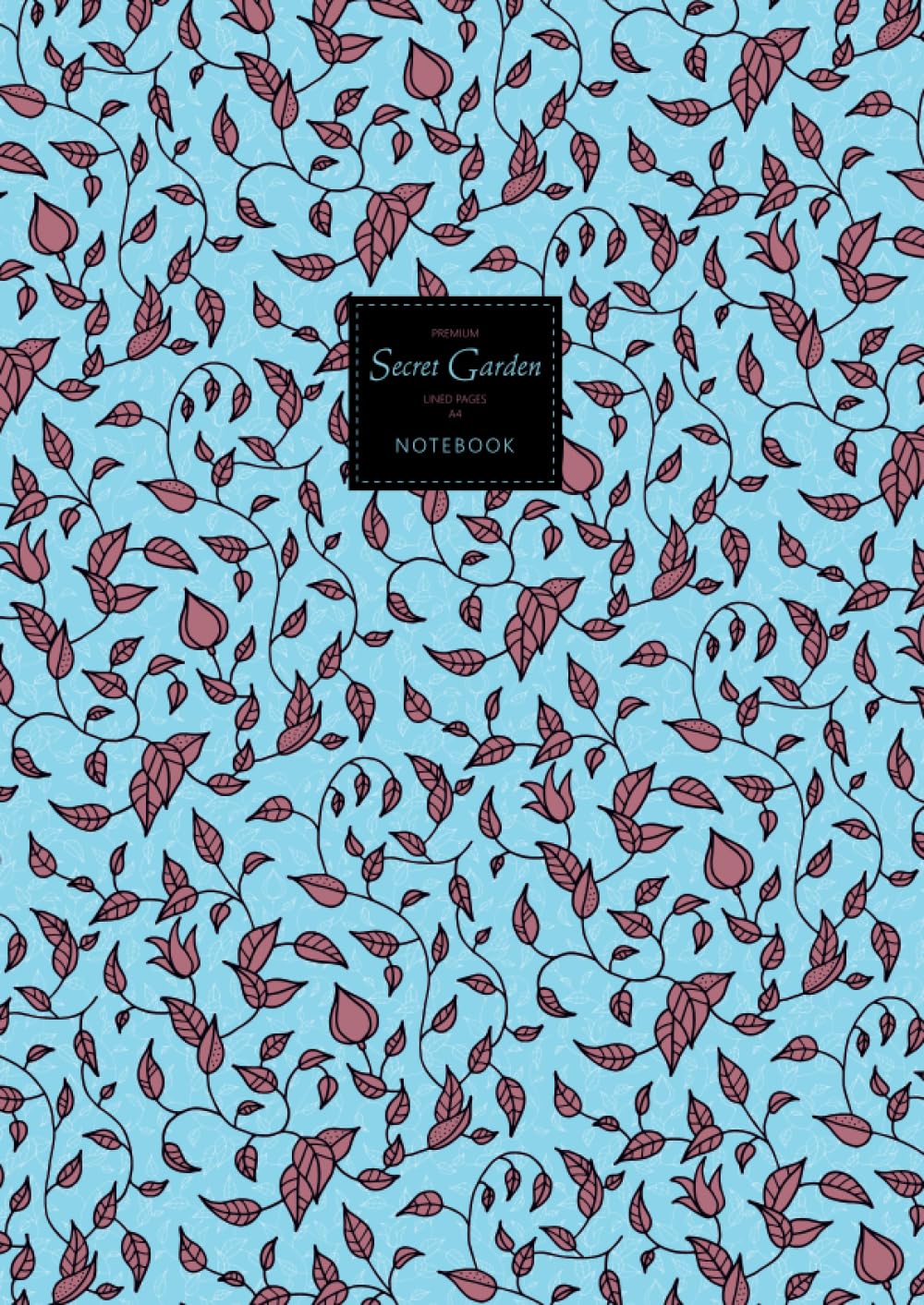 Secret Garden Notebook - A4: (Powder Blue Edition) Fun notebook 192 lined pages (A4 / 8.27x11.69 inches / 21x29.7cm)