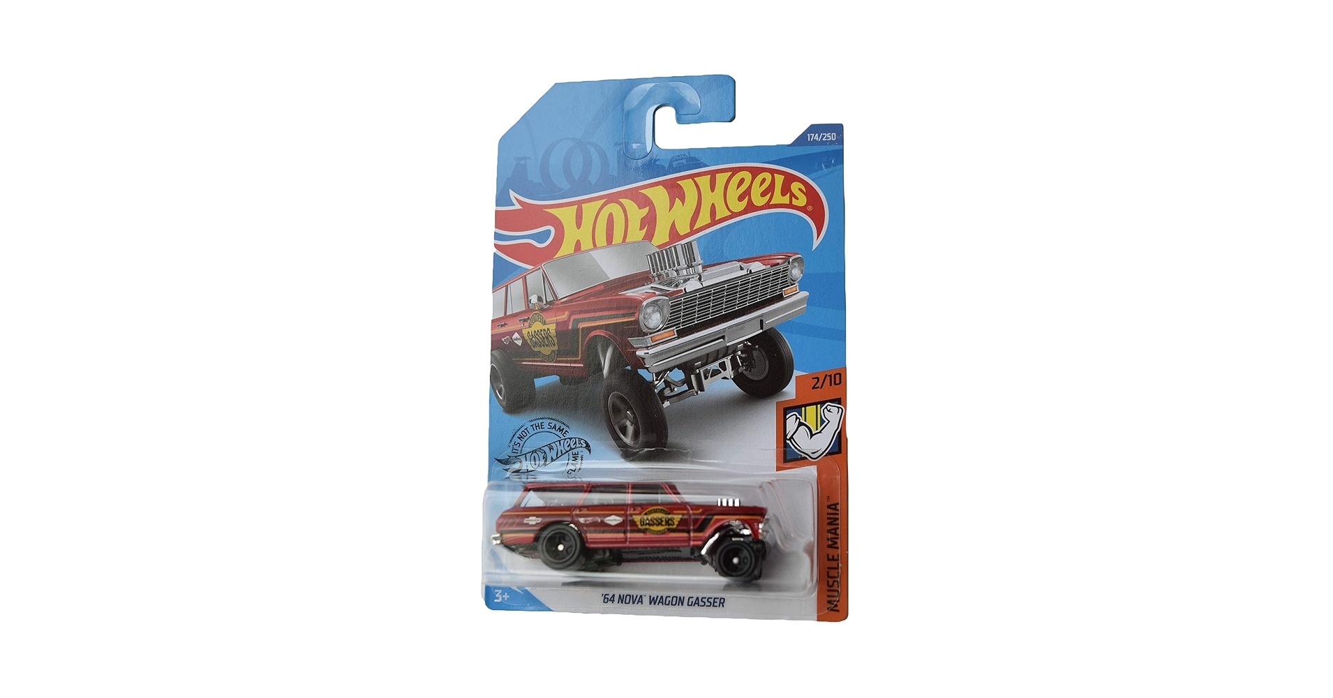 Amazon.com: Hot Wheels '64 Nova Wagon Gasser, [red] 174/250