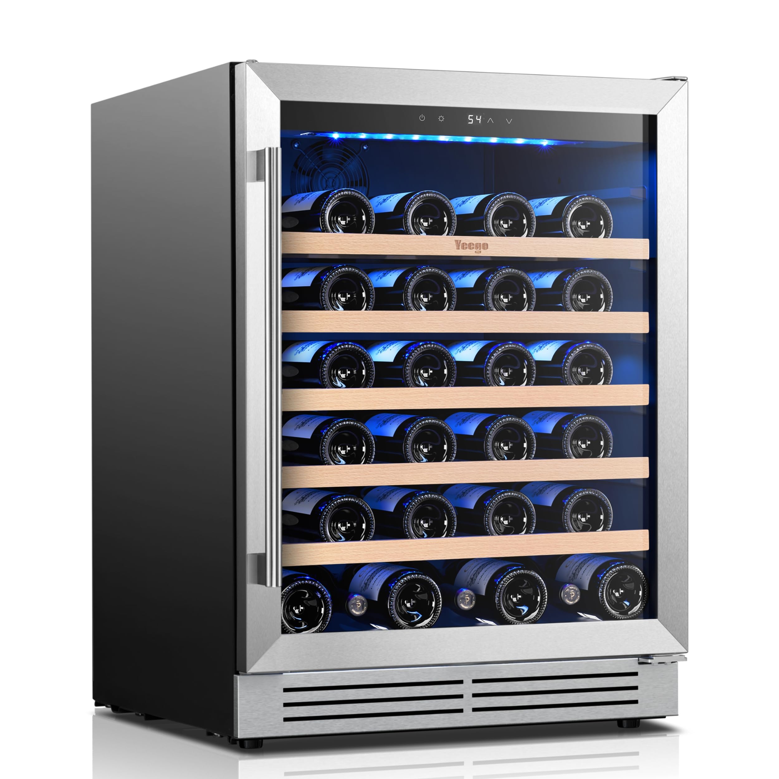 Yeego 24 Inch Wine Fridge, 52 Bottle with 40-65°F