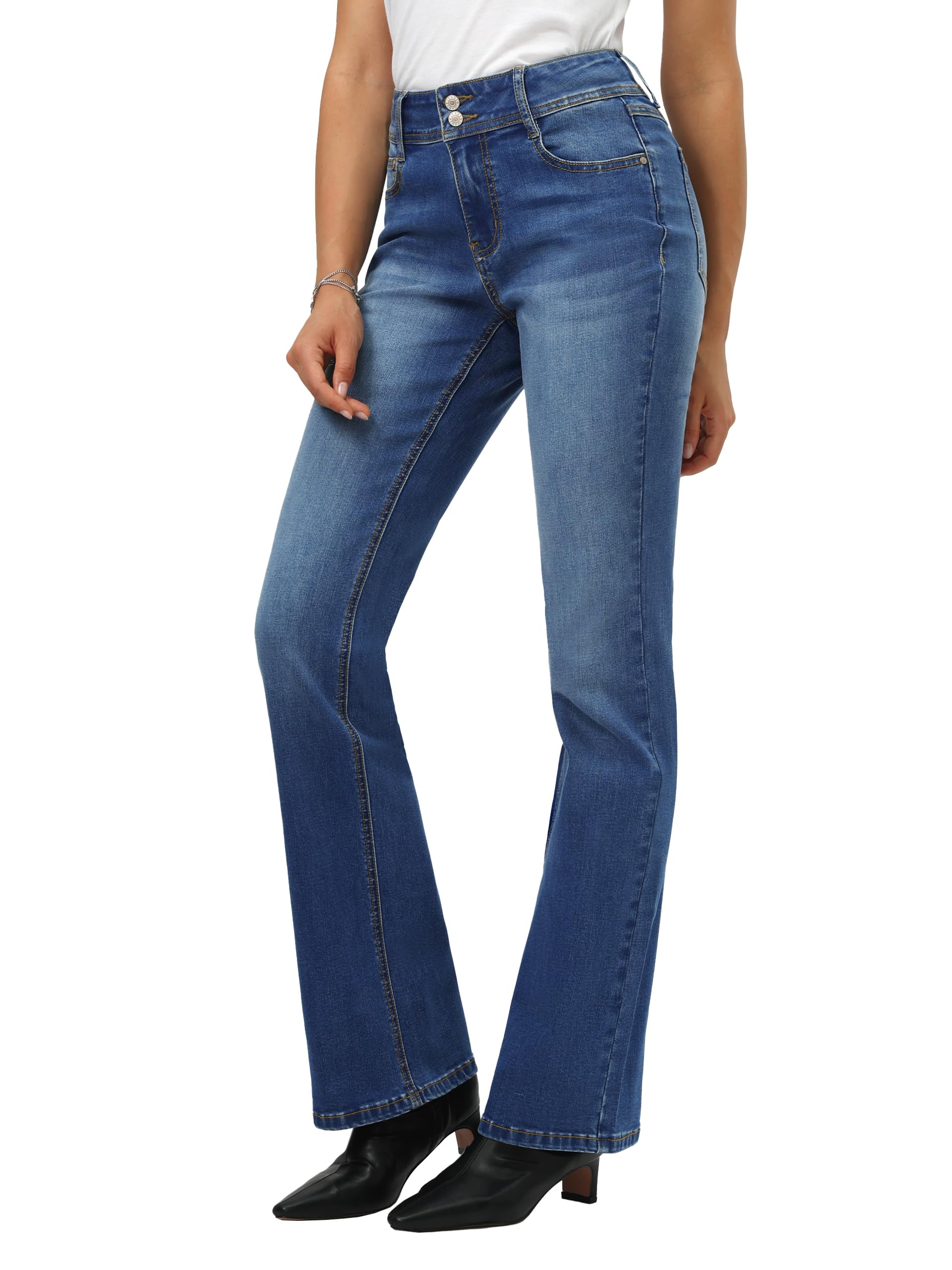 Tall Women's 34/36/38 Inseam Curvy Bootcut Jeans