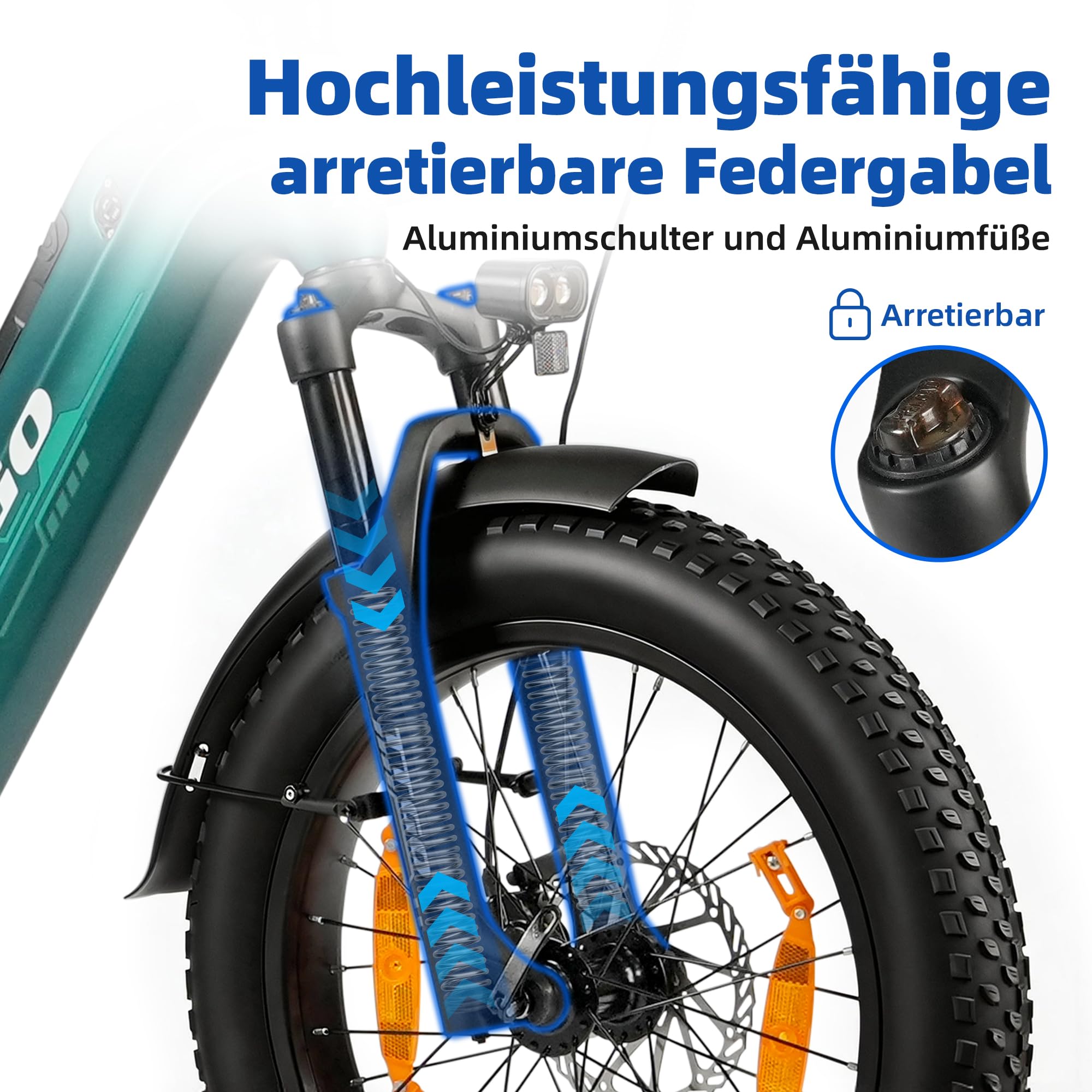 ttgo F8 E-Bike 20 Zoll Fat Tire für Damen & Herren, Pedelec mit 48V 18Ah Akku abnehmbar, bis 150 km Reichweite, 250W Heckmotor 70Nm, Shimano 7-Gang, Carbonrahmen, StVZO