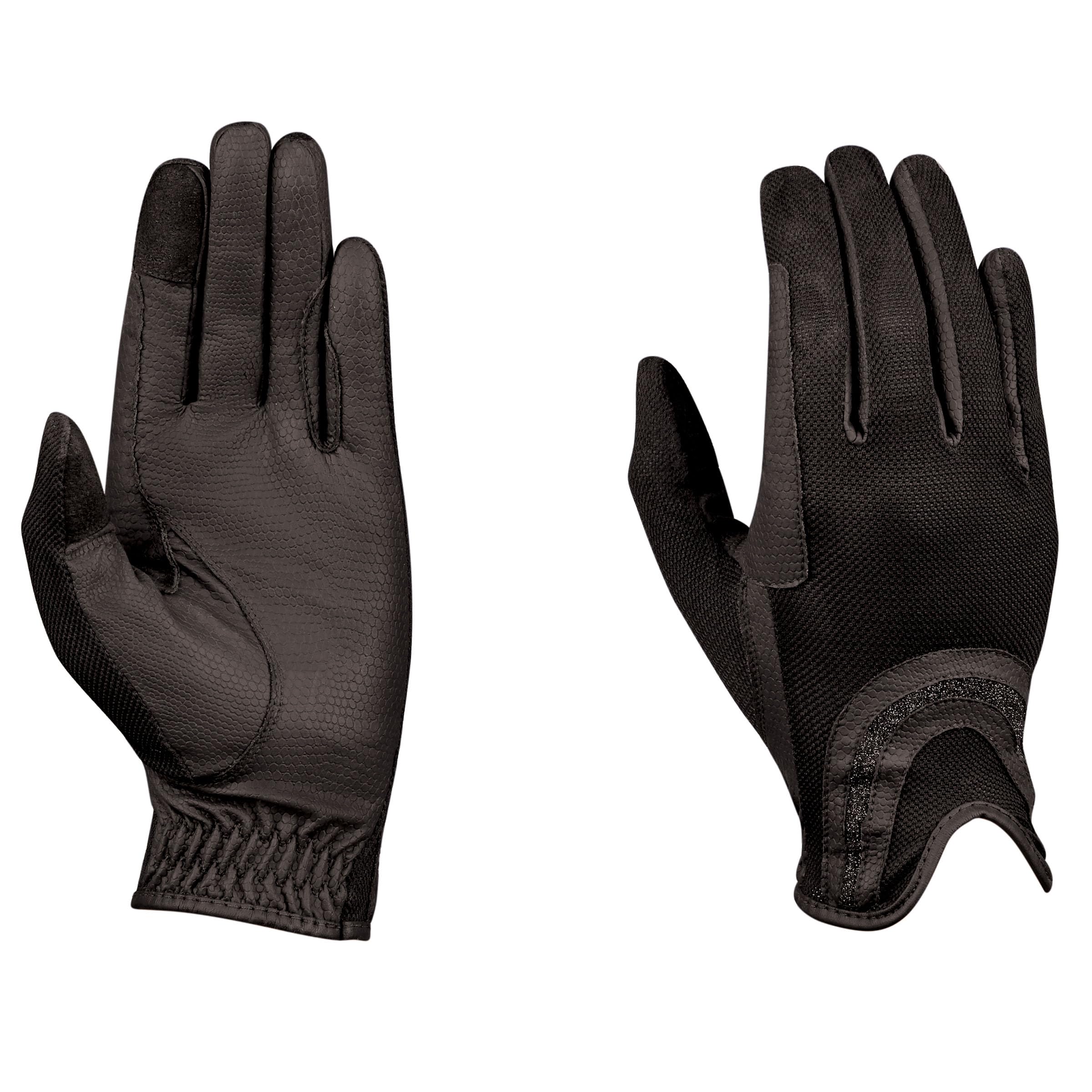 Dublin Guantes de equitación con malla con purpurina