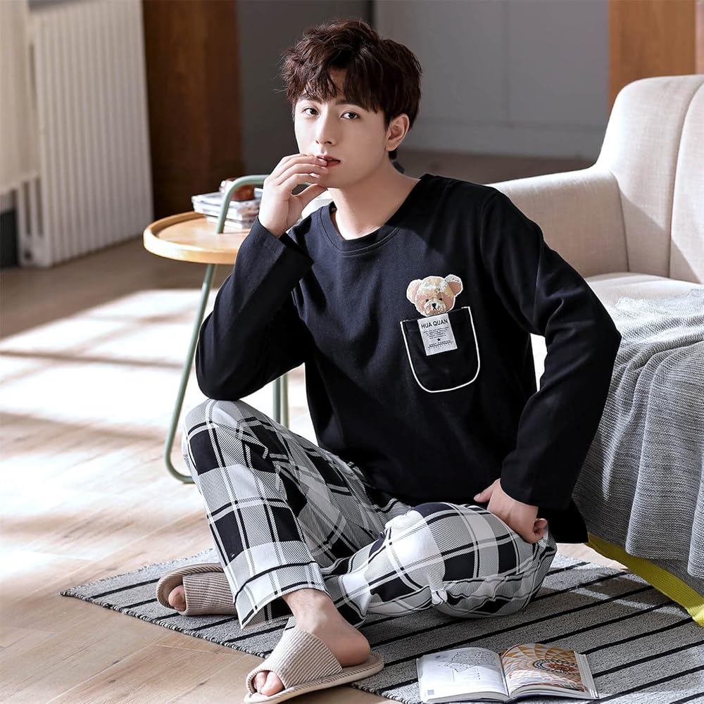 顔デカ　パジャマ　ペア Amazon | [D.IIZOO] ペアパジャマ レディース メンズ 秋冬 長袖