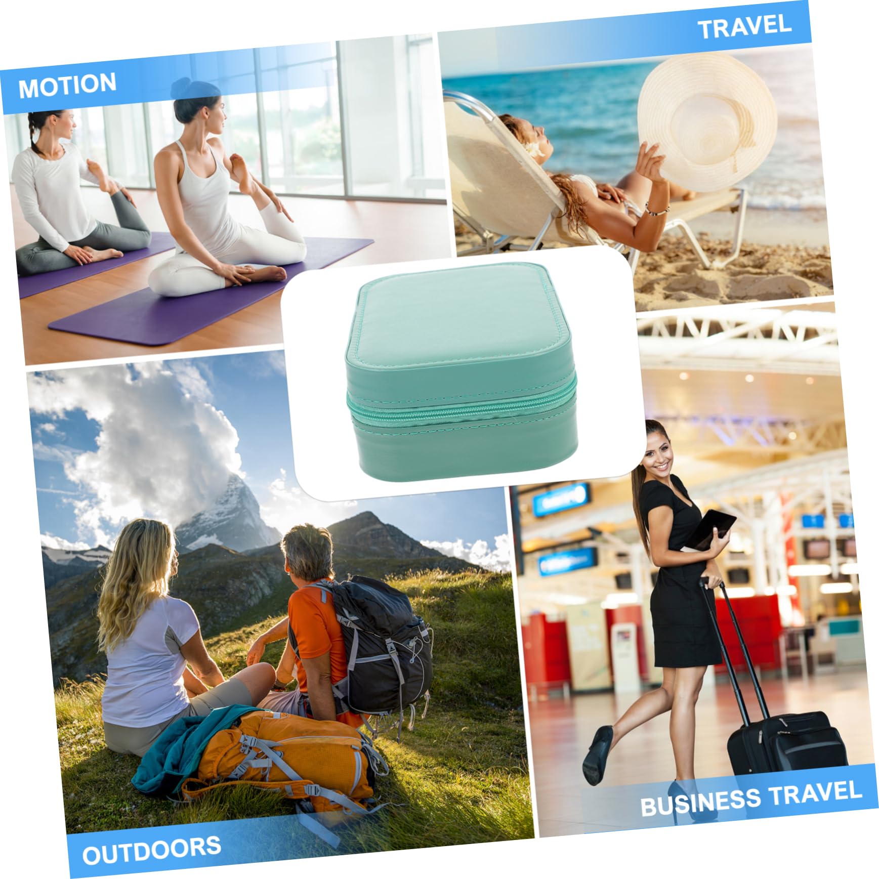 Bolsa de Maquillaje de Viaje con Espejo LED Recargable 1200mah