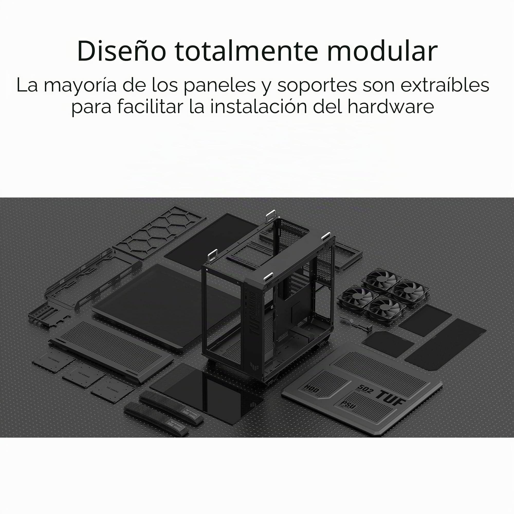 ASUS TUF Gaming GT502 Plus - Caja para PC Gaming ATX - Negra