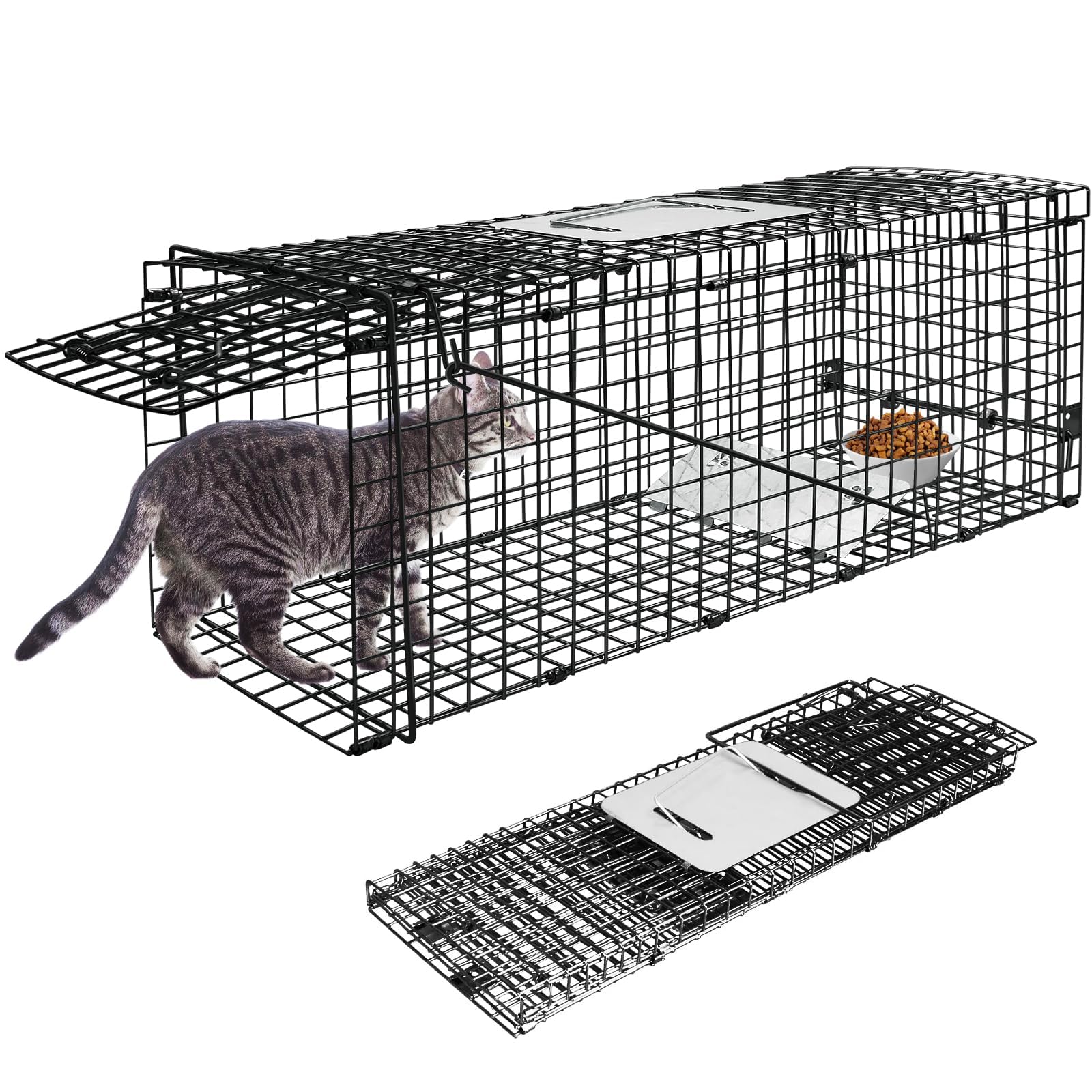 Amazon | さえだ 捕獲器 猫 動物用 保護器 踏み板式 猫捕獲器 66×26