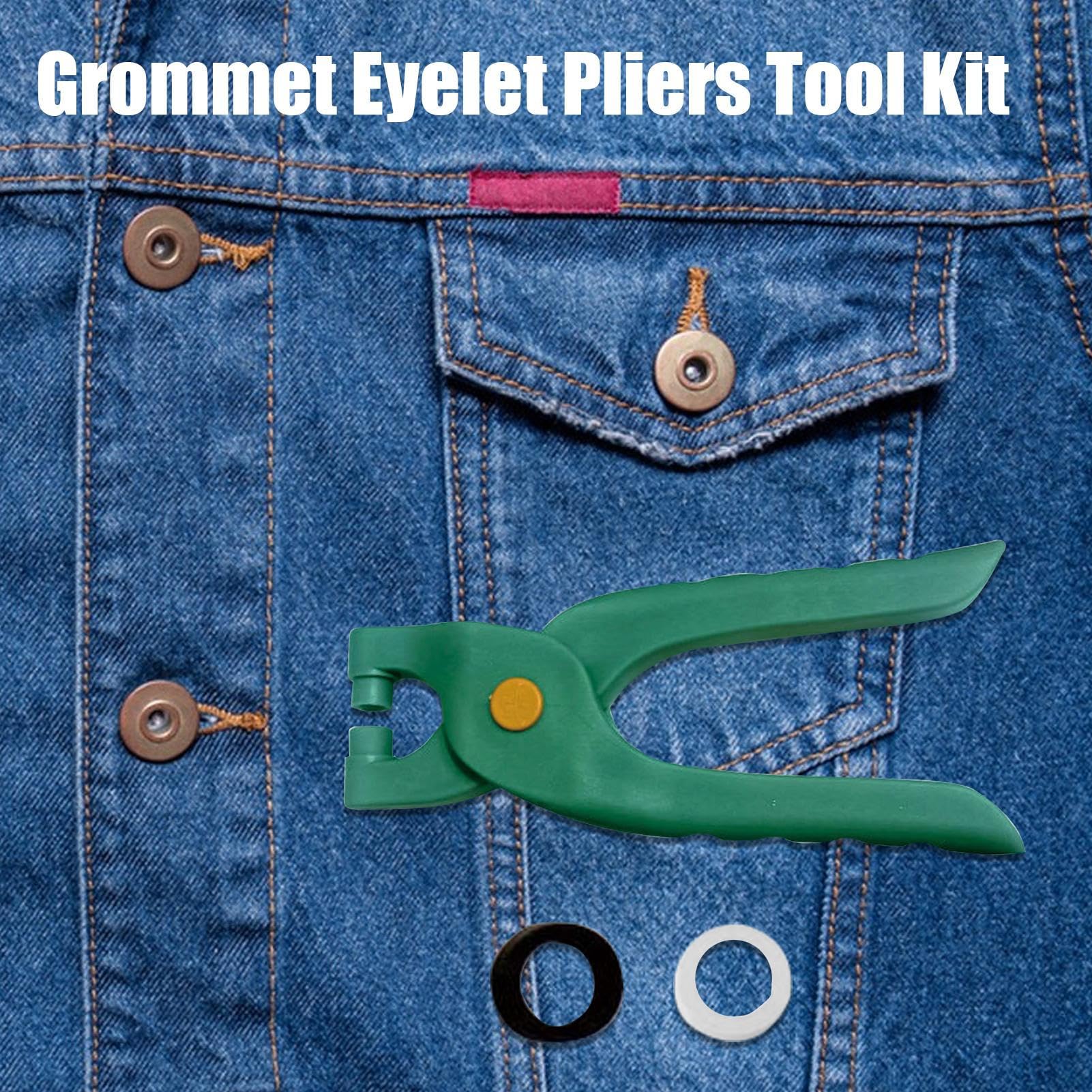 Kit Pinze Per Occhielli E Rinforzi Portatile con 200 Occhielli | Kit Di Utensili Per Foratura Resistente Scarpe Pelle Cinture Tessuto Bandiere Carta e Artigianato
