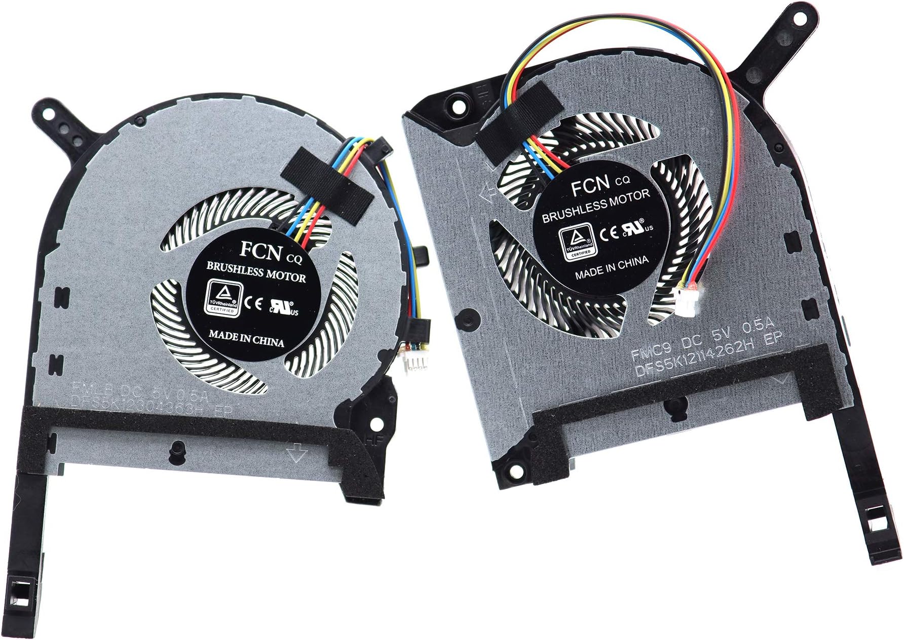 Deal4GO CPU & Graphics GPU Cooling Fan Replacement for ASUS FX506 FX505 FX566 FX706 FA506 FA706 FX705 FX506LH-AS51 FX505DT-AH51 FX566LH-HN257T