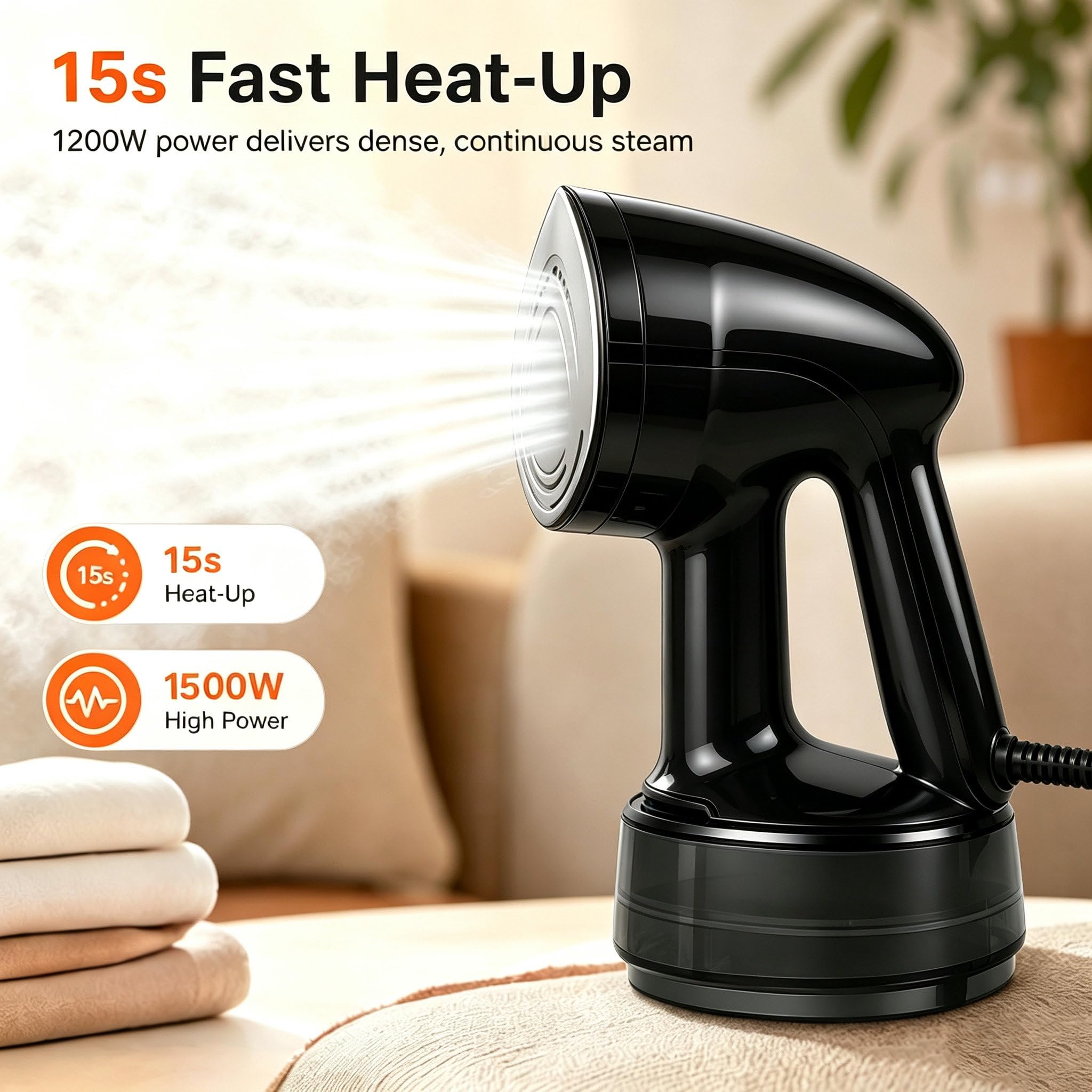 Vaporetto a Vuoto per Abiti 1500W 2-in-1 White