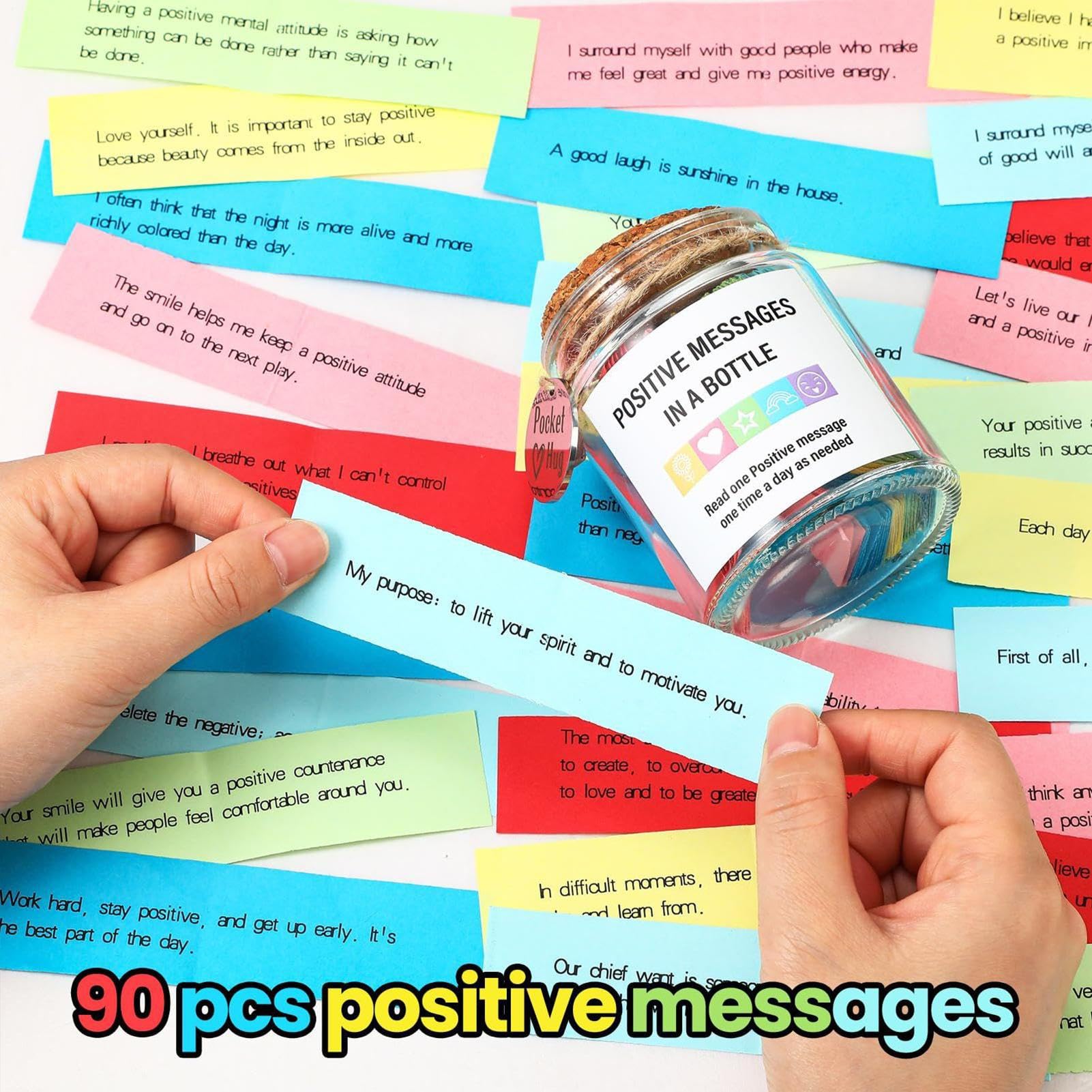 Frases Motivadoras En Botella - Frascos Con Frases Positivas - Frascos Con Afirmaciones Diarias Para Apoyo Emocional De Mujer, Hija, Novia O Hermana