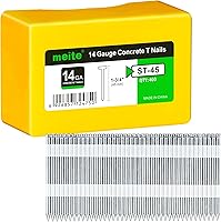 Vista 14 de meite Clavos en T de hormigón calibre 14 para pistola de clavos neumática de hormigón - Clavos galvanizados de acabado de 1-1/2" de longitud