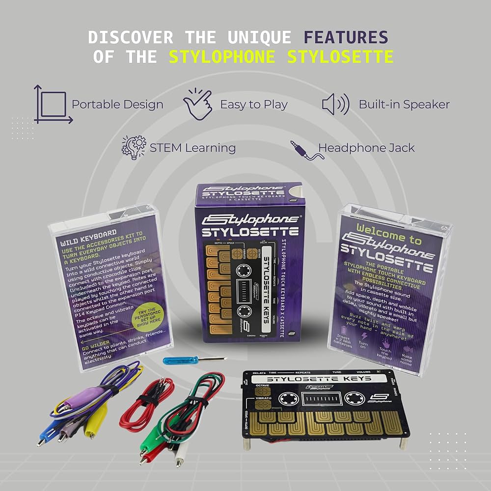 Stylophone Stylosette - Touch Keyboard x Cassette - Mini Synth