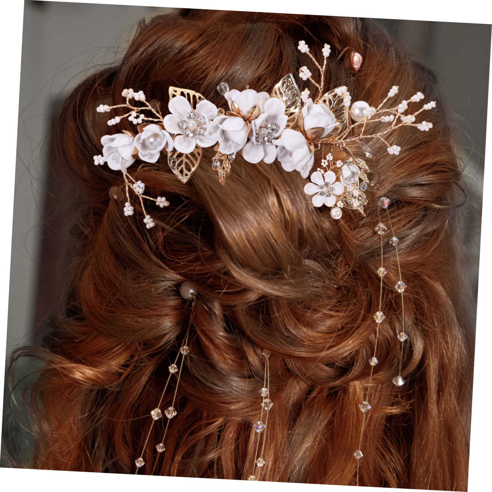 Abaodam 12pezzi Pettinini e Bacchette Floreali Per Accessori Da Sposa Eleganti Per Matrimoni e Occasioni Speciali