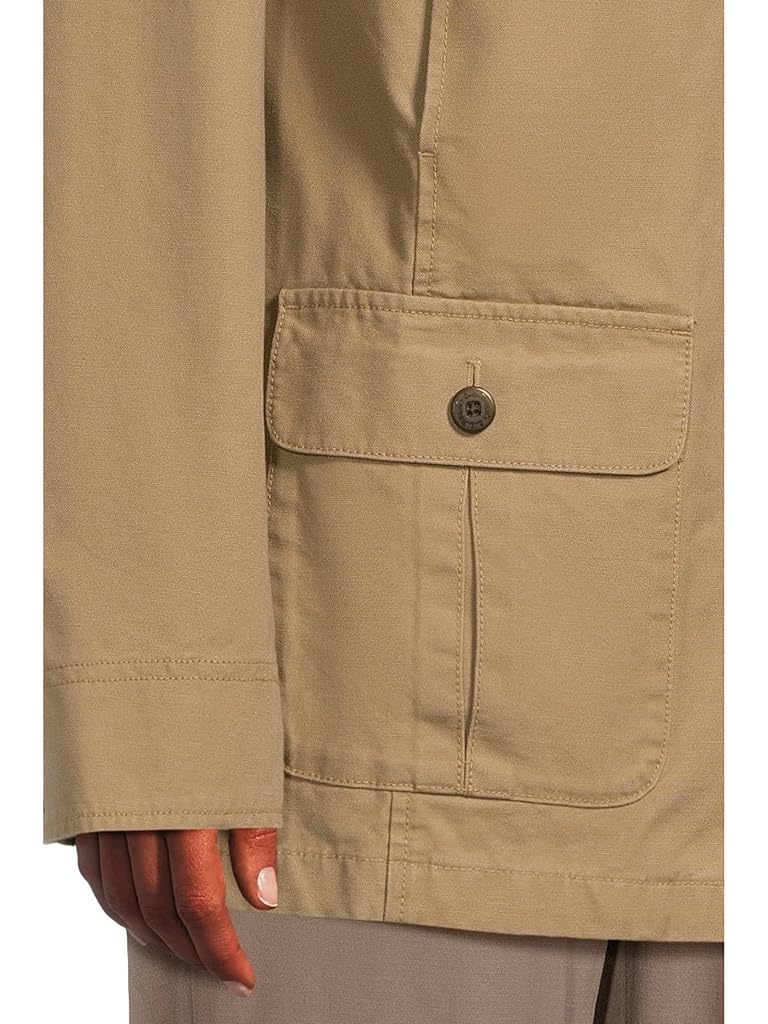 Khaki L.L.Bean Adirondack Barn Coat Flannel-Lined