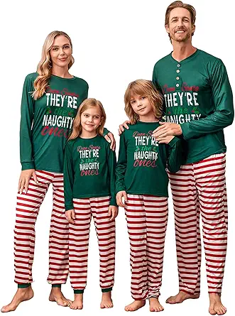 Ekouaer Family Christmas Pajamas Matching Sets Womens Mens Pjs Long Sleeve Sleepwear Holiday Lounge Sets