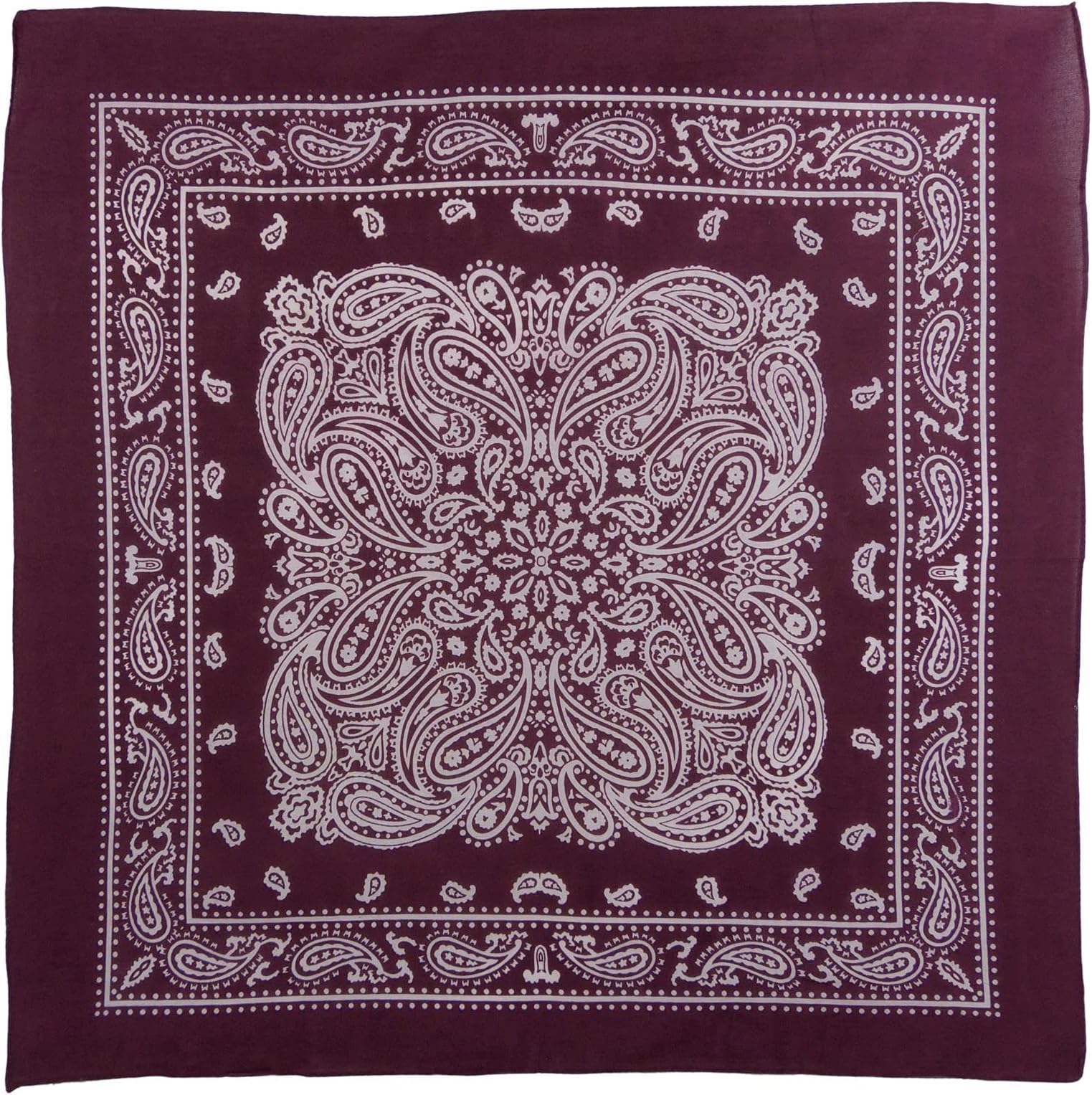 RED XRed X XL Montana Paisley Bandana Soft Lightweight Cotton Extra Large Burgundy