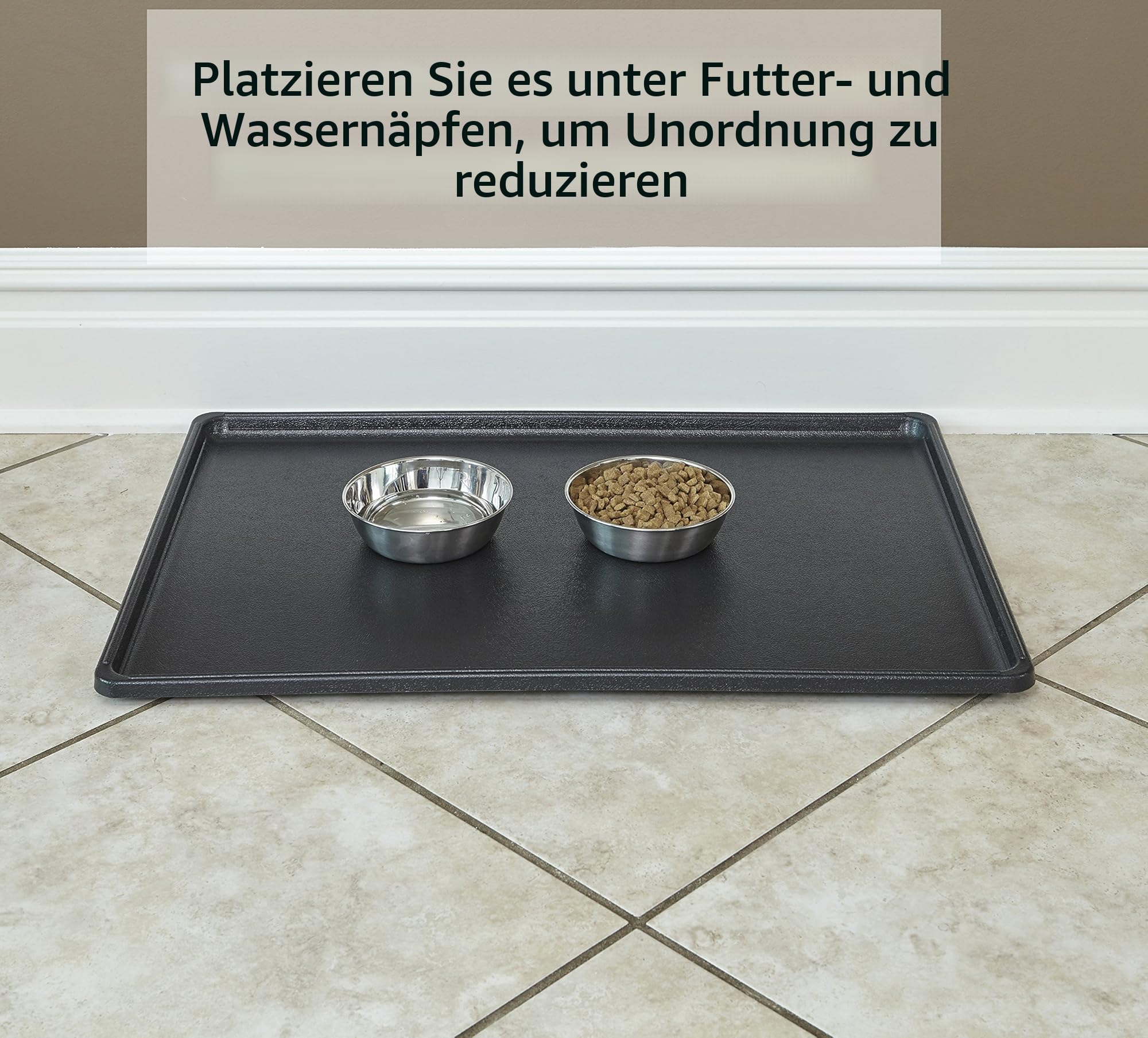 Ersatzwanne für 106 cm Hundeboxen, passend für alle Midwest- und New World-Boxen in 106 cm, vielseitig einsetzbar, Kunststoff, Schwarz