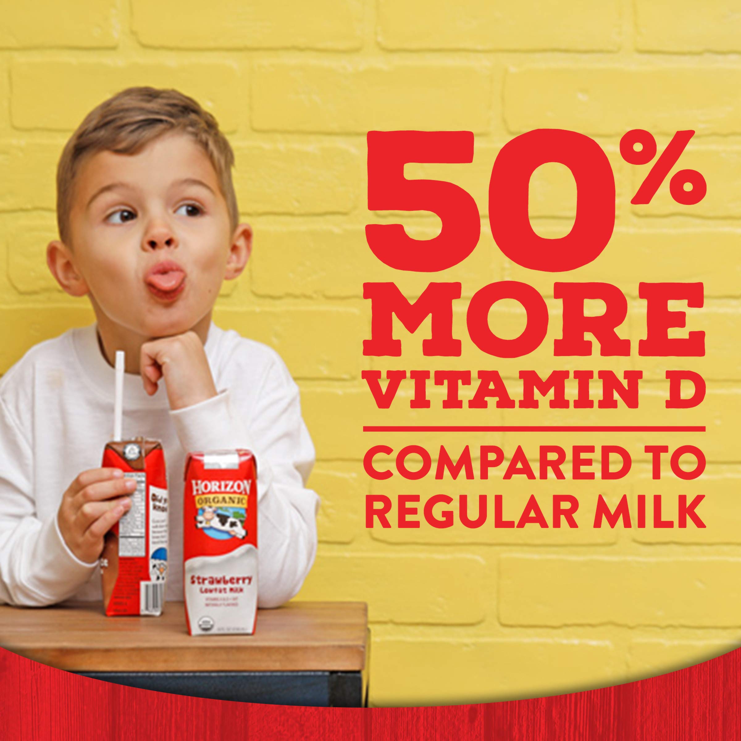 Horizon Organic, 2 Reduced Fat Milk, Ultra Pasteurized, Half Gallon 64 oz, Organic Milk, 50