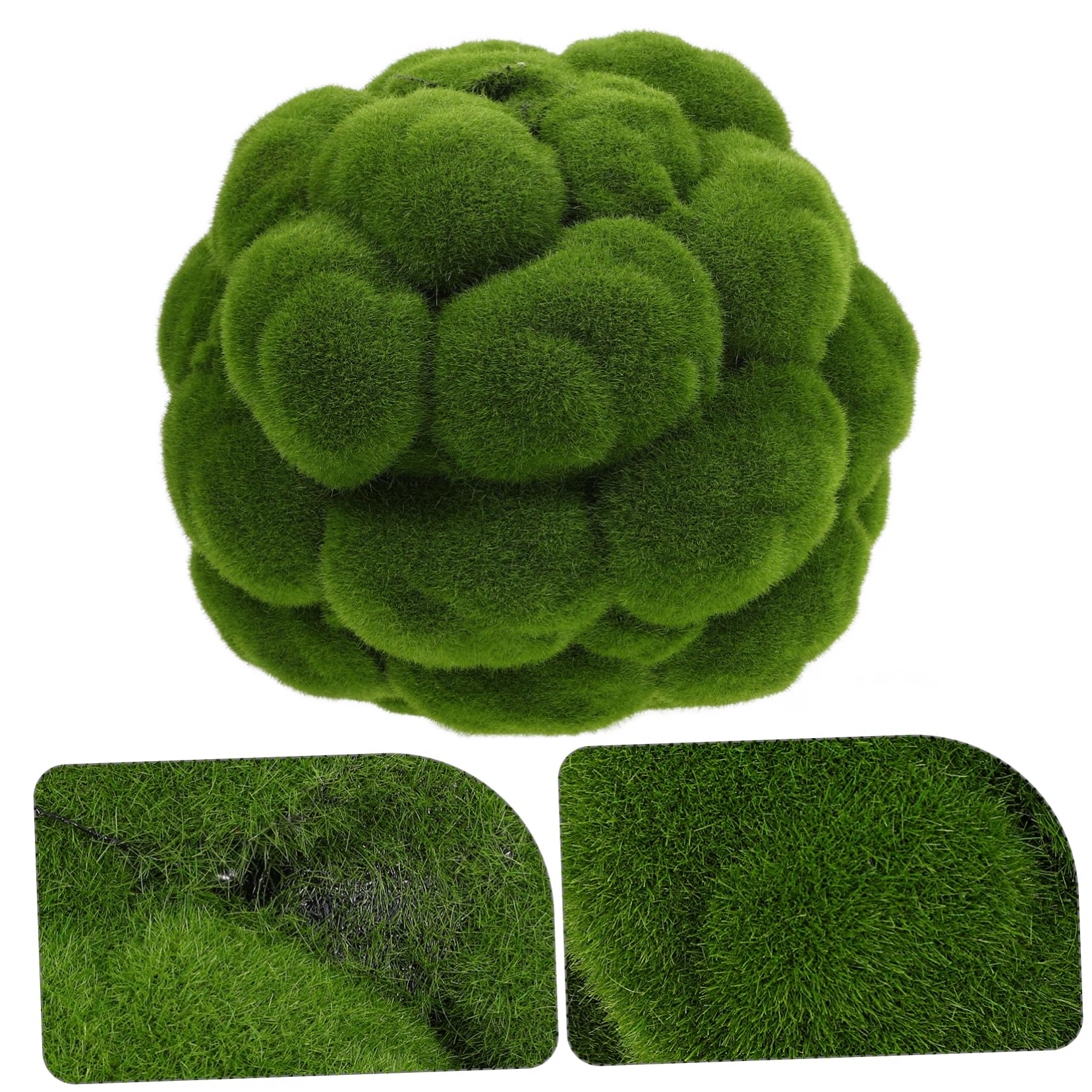 ULTECHNOVO Bola de Musgo Simulada Verde de PVC, 1 Pieza para Decoración