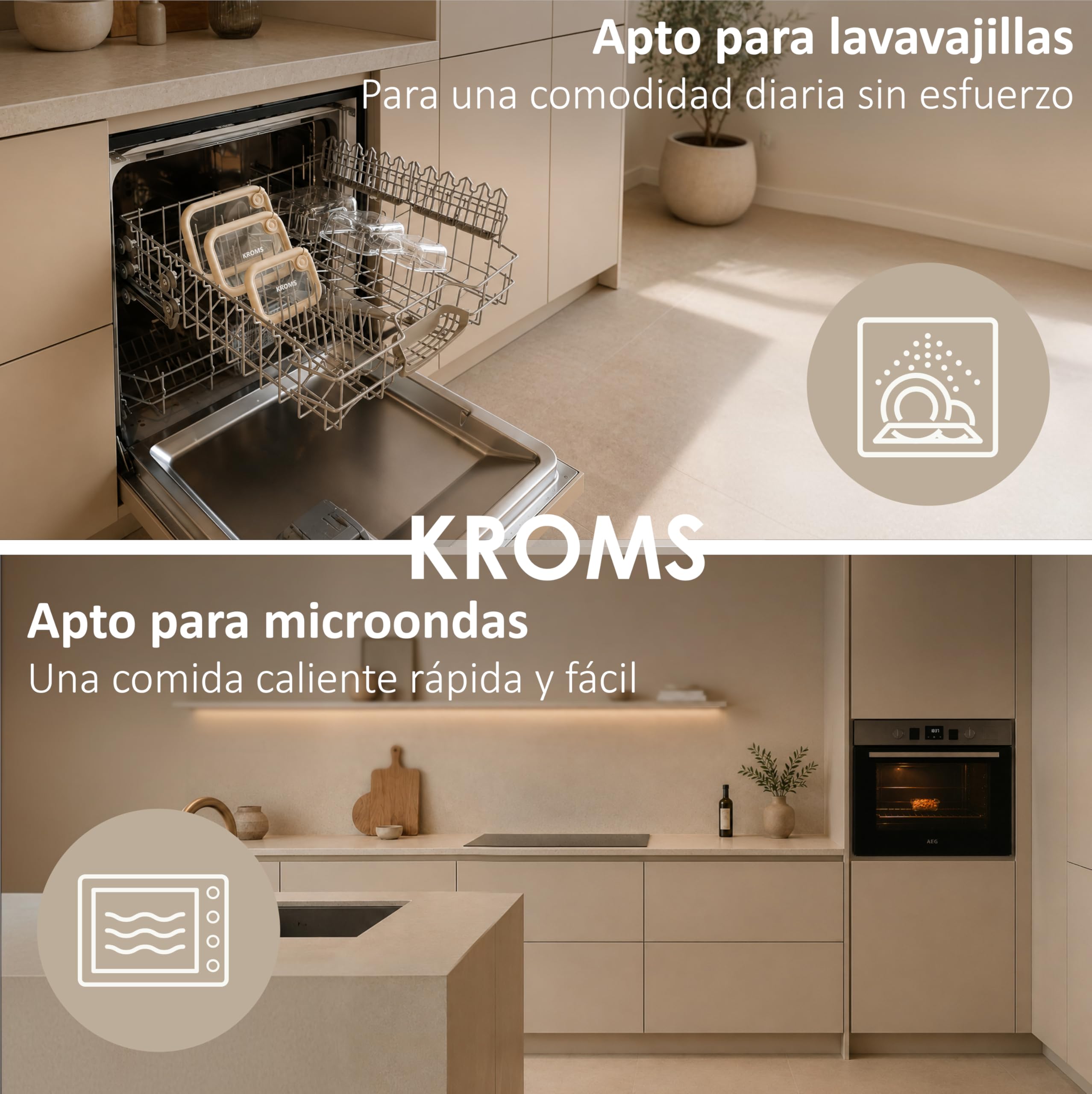Tapers de cristal lote de 6 - Tupper cristal hermetico sin BPA - Envases vidrio con tapa - Apto microondas congelador lavavajillas